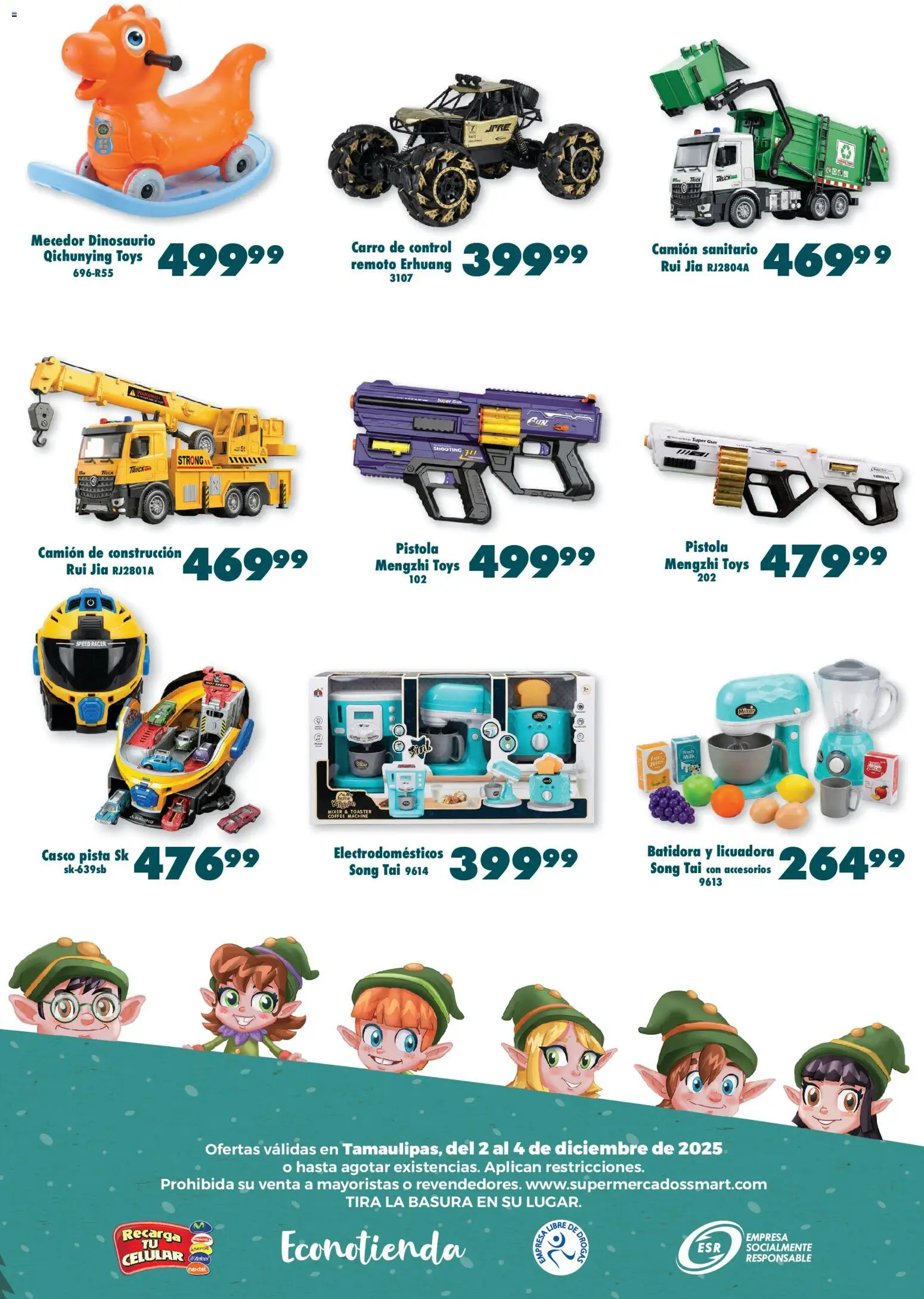 Nuevas ofertas de S-Mart válidas en toda la República Mexicana desde el 02.12.2025. ¡Encuentra las mejores ofertas en S-Mart folleto Ofertas de Feria Reynosa! | Página: 6 | Productos: Control remoto, Licuadora, Batidora