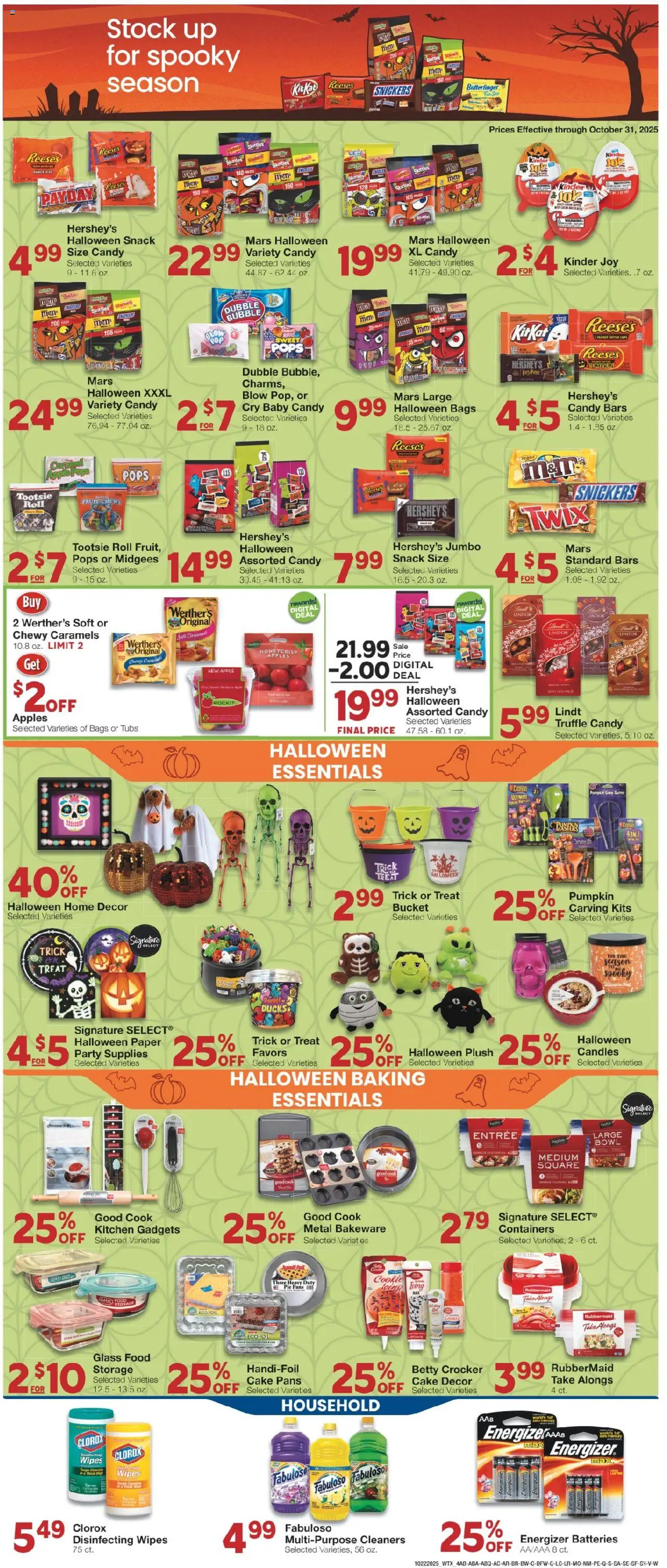 United Supermarkets Weekly Ad - valid from 21.10.2025 | Page: 4 | Products: Pin, Butter, Apples, Pumpkin