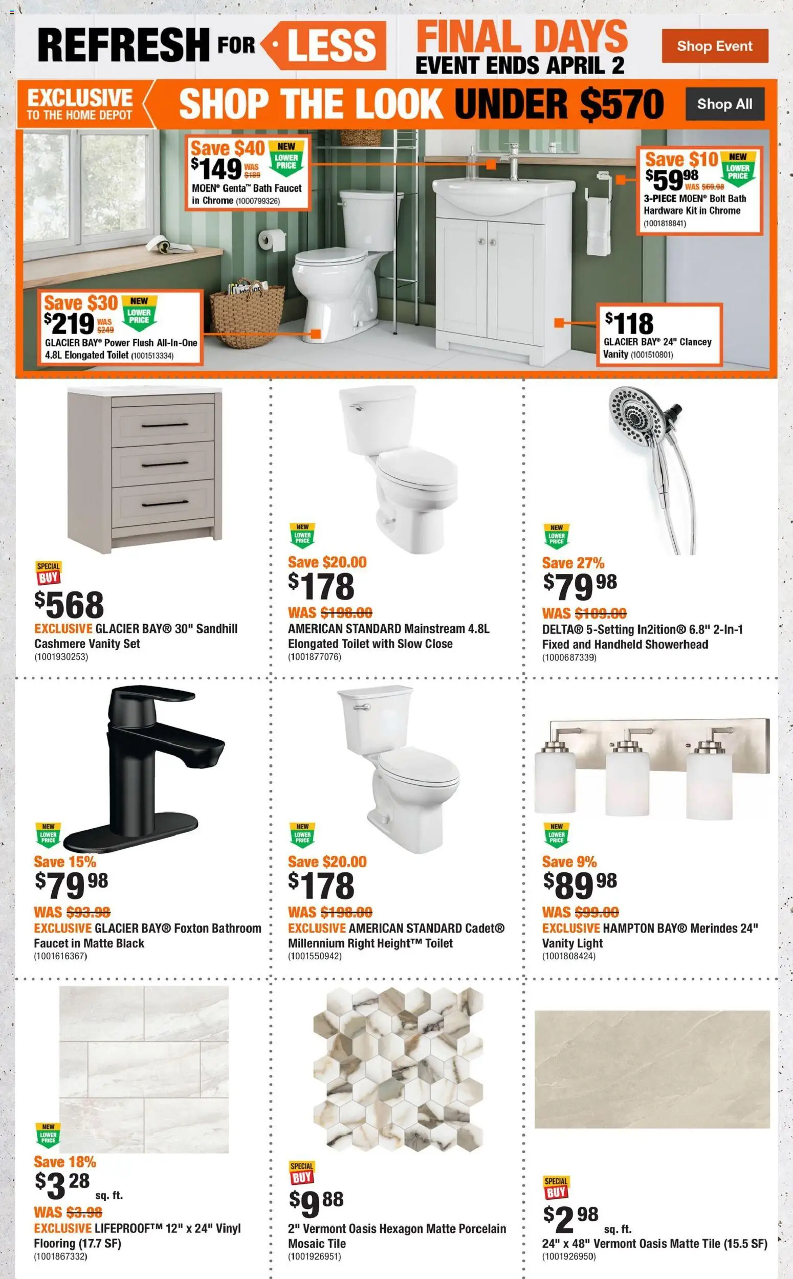 Home Depot flyer valid from 19.03.2026 | Page: 6 | Products: Bath