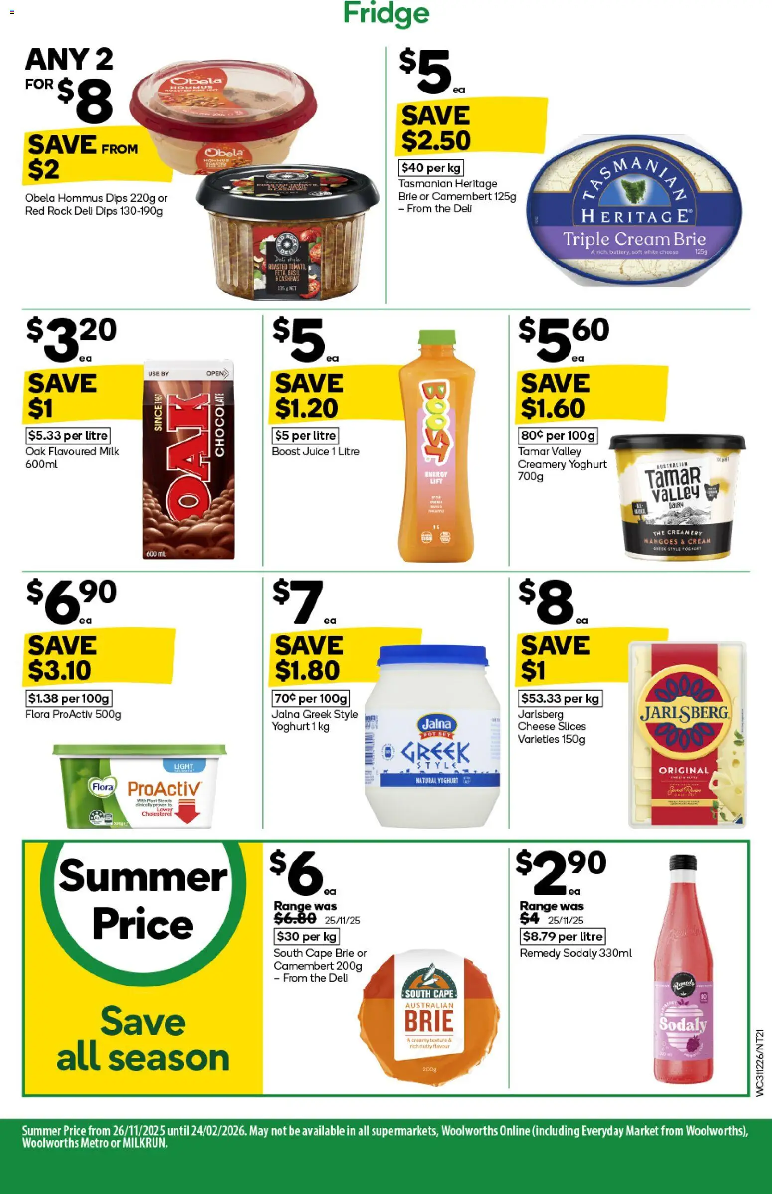 Woolworths catalogue - valid from 31.12.2025 | Page: 21 | Products: Cheese, Yoghurt, Chocolate, Juice