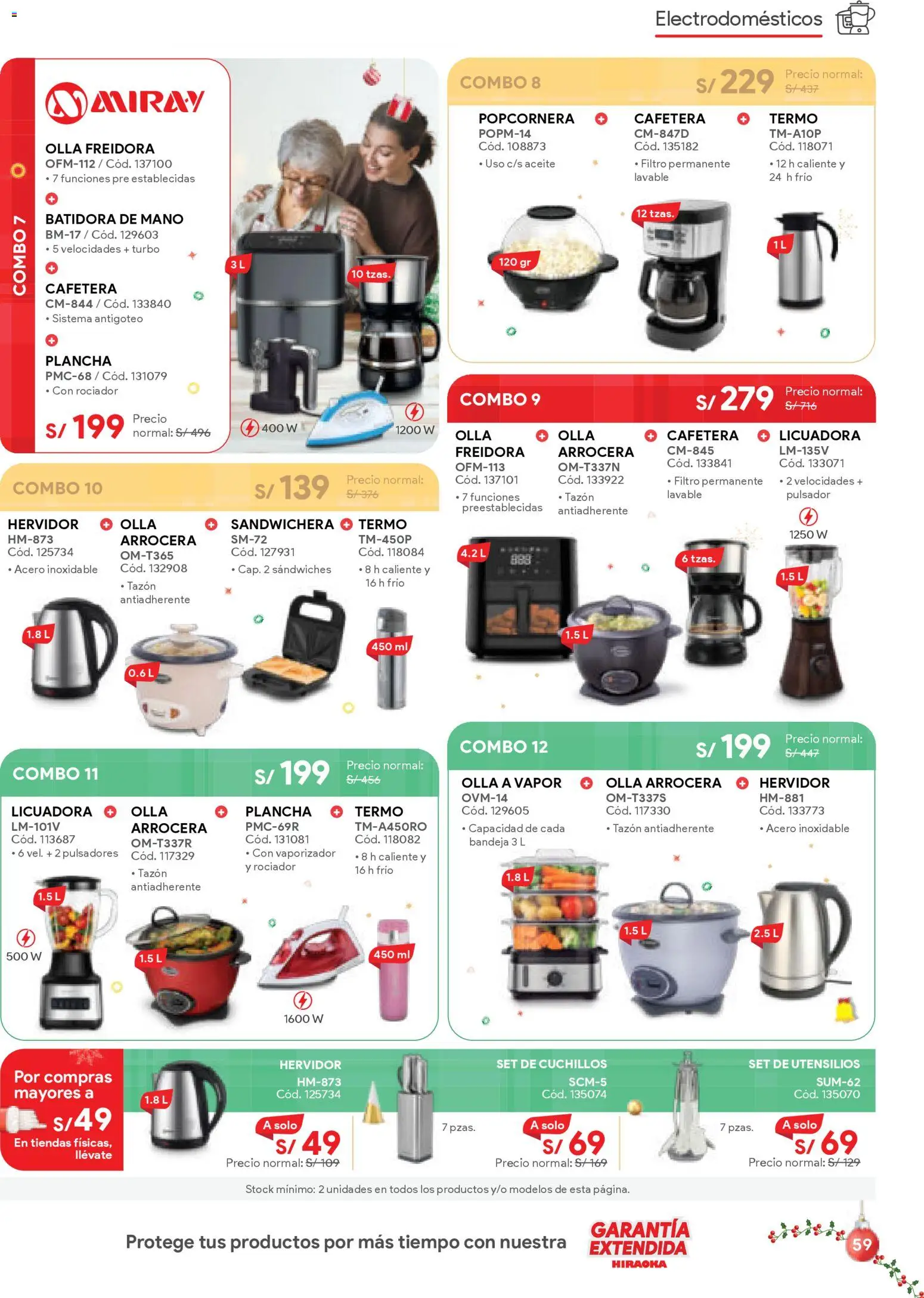 Catálogo Hiraoka válido desde 06.12.2025 | Página: 59 | Productos: Hervidor, Sandwichera, Freidora, Licuadora