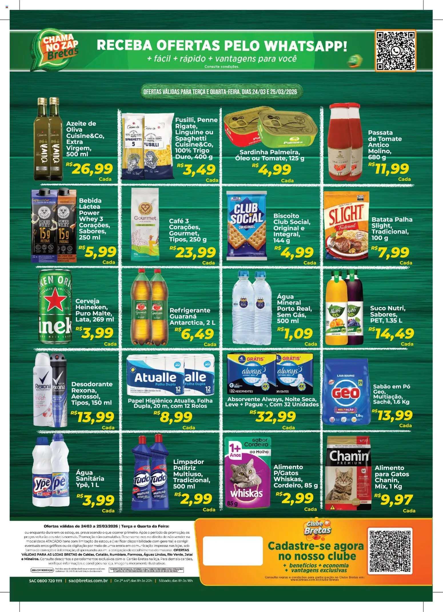 Bretas Folheto - válido de 24.03.2026 | Página: 2 | Produtos: Óleo, Roupas, Bebida, Batata palha