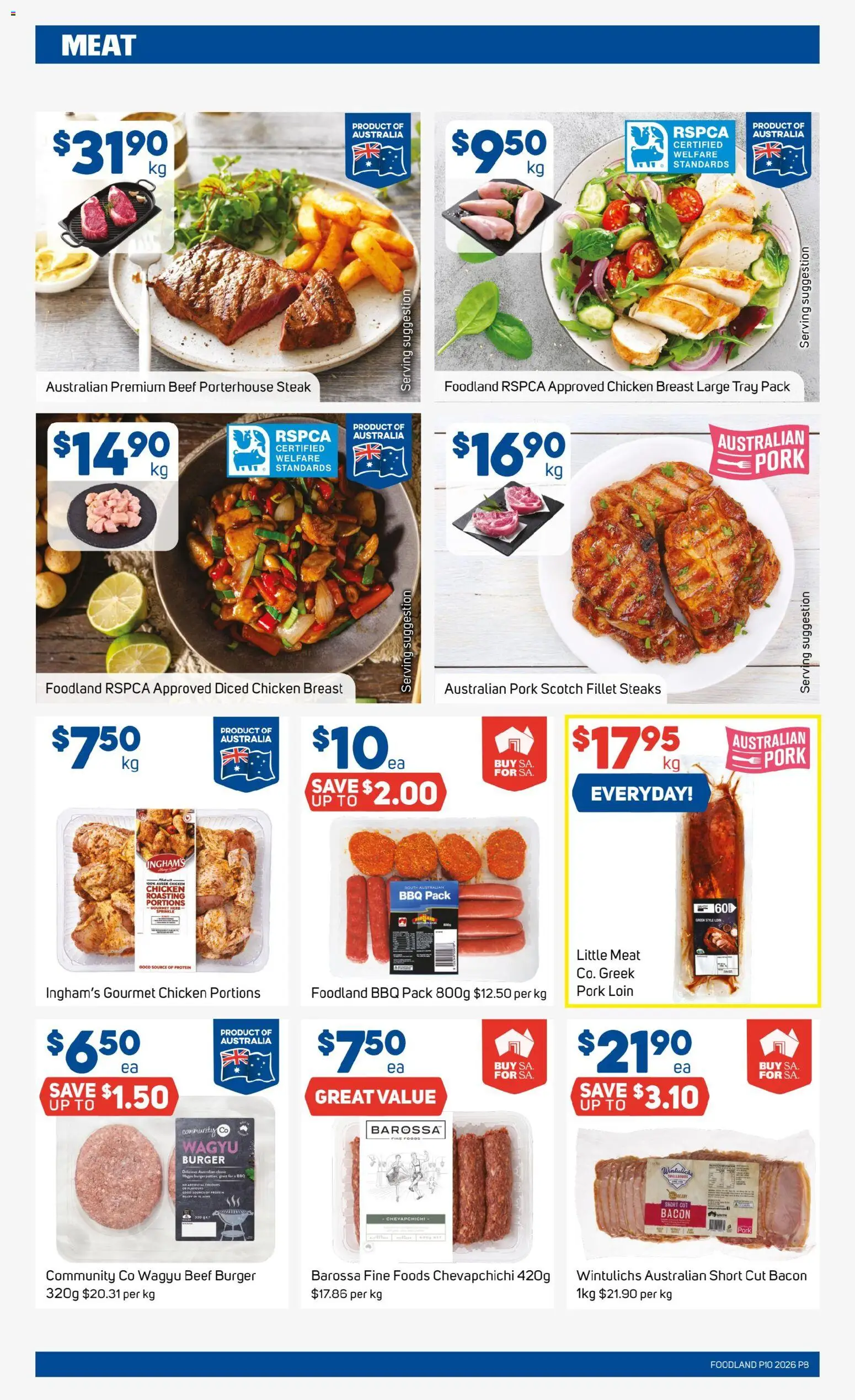 Foodland catalogue - valid from 04.03.2026 | Page: 8 | Products: Pork, Meat, Steak, Scotch