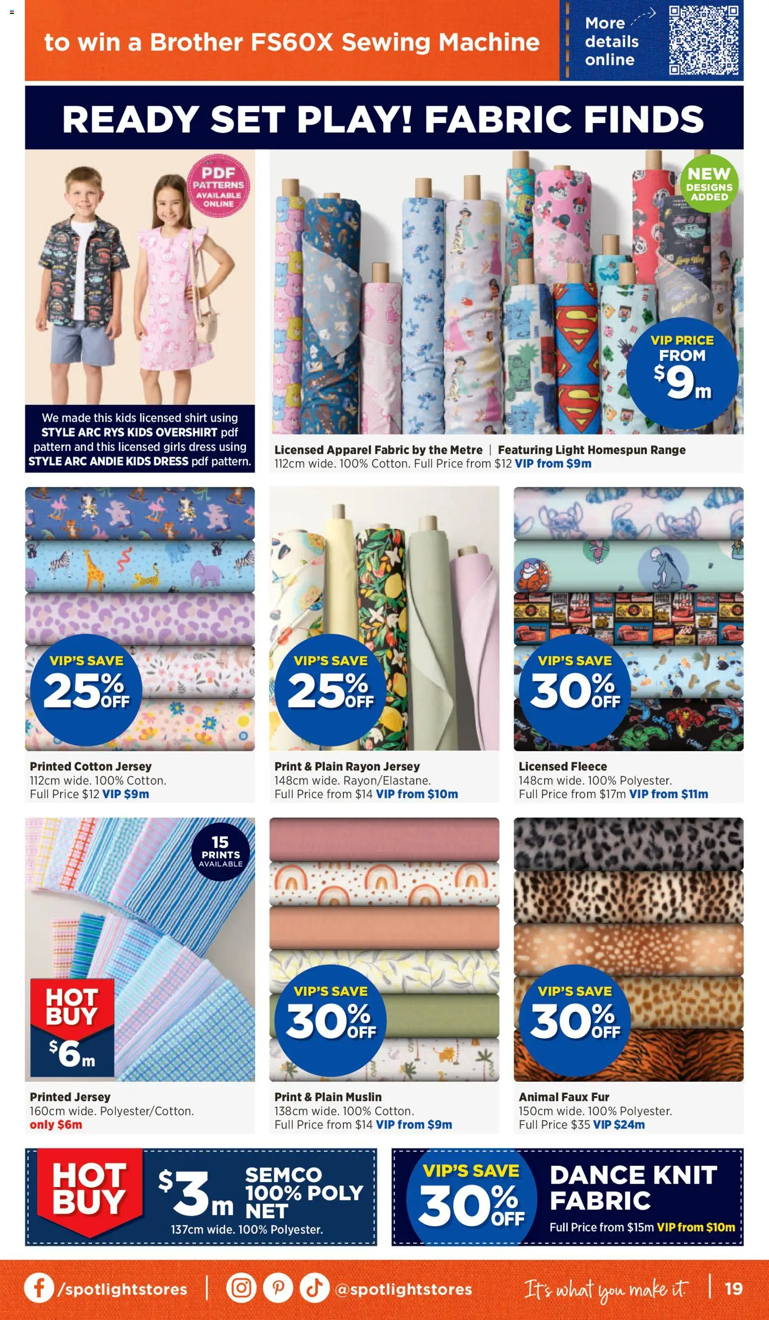 Spotlight catalogue - valid from 11.02.2026 | Page: 19 | Products: Fur, Jersey, Dress, Sewing machine