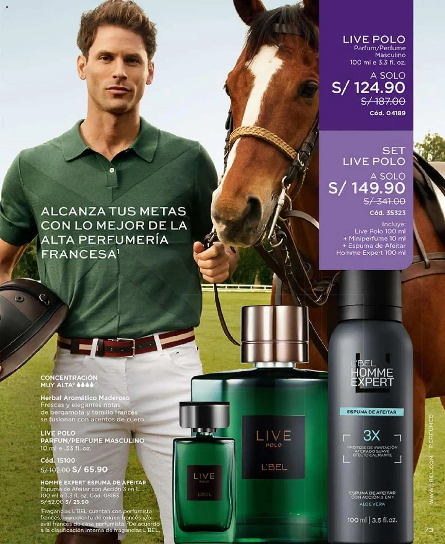 Catálogo L'Bel válido desde 27.12.2025 | Página: 73 | Productos: Espuma de afeitar, Polo