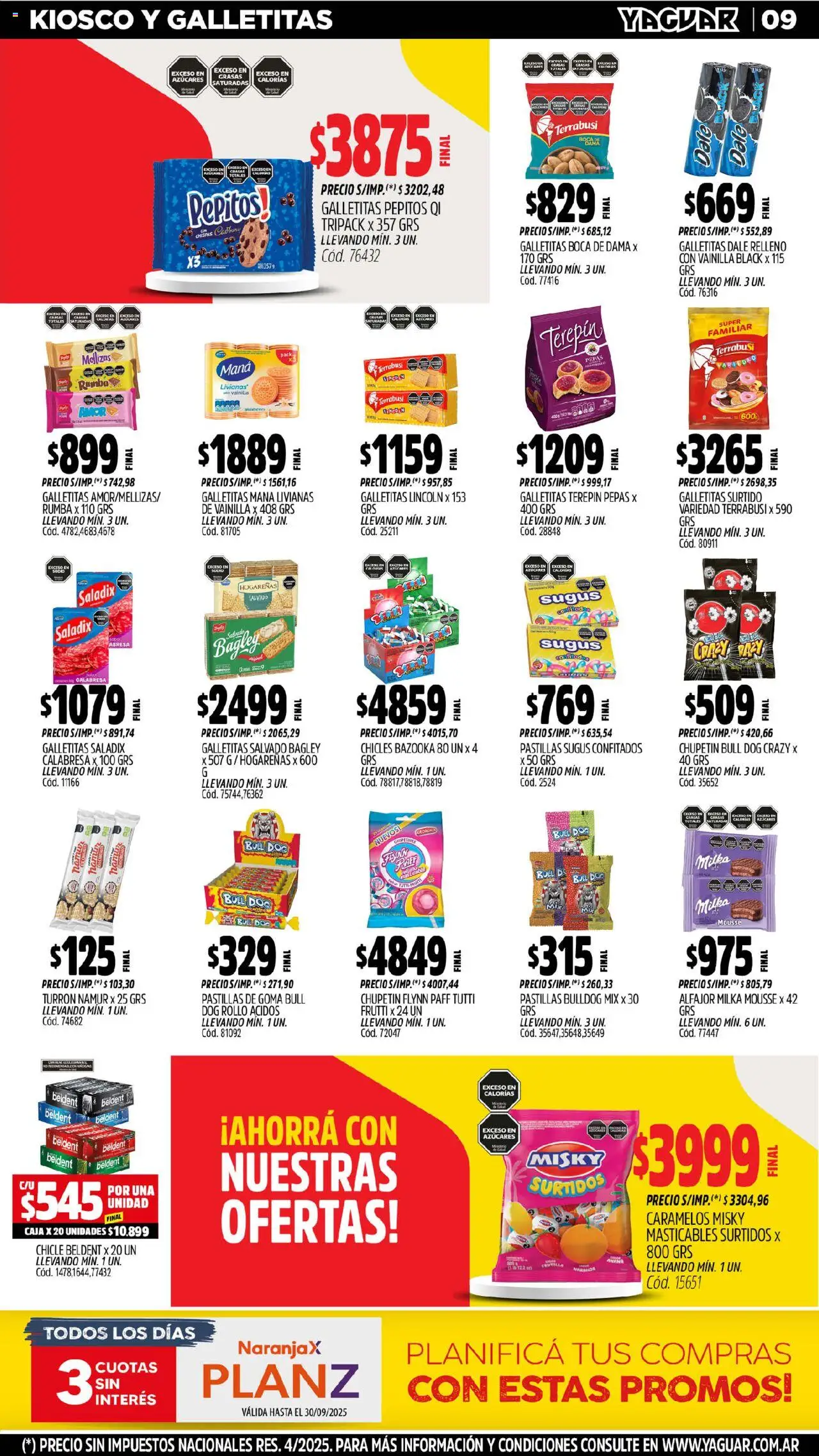 Yaguar - Chaco │ válido desde el 08.09.2025 | Página: 10 | Productos: Caja, Mousse, Alfajor, Turrón