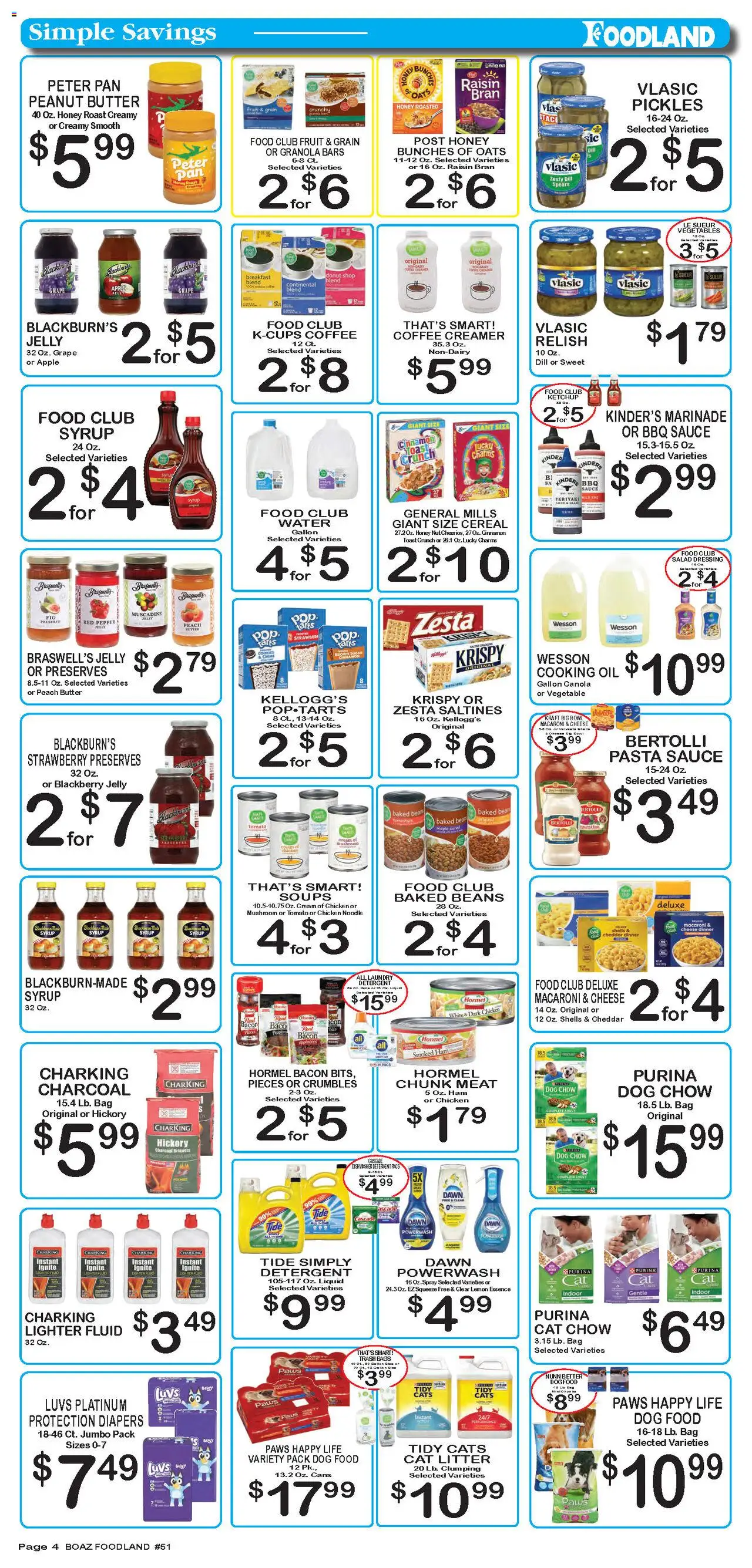 Foodland Weekly Ad - valid from 19.08.2025 | Page: 4 | Products: Cat Litter, Cream, Water, Peach