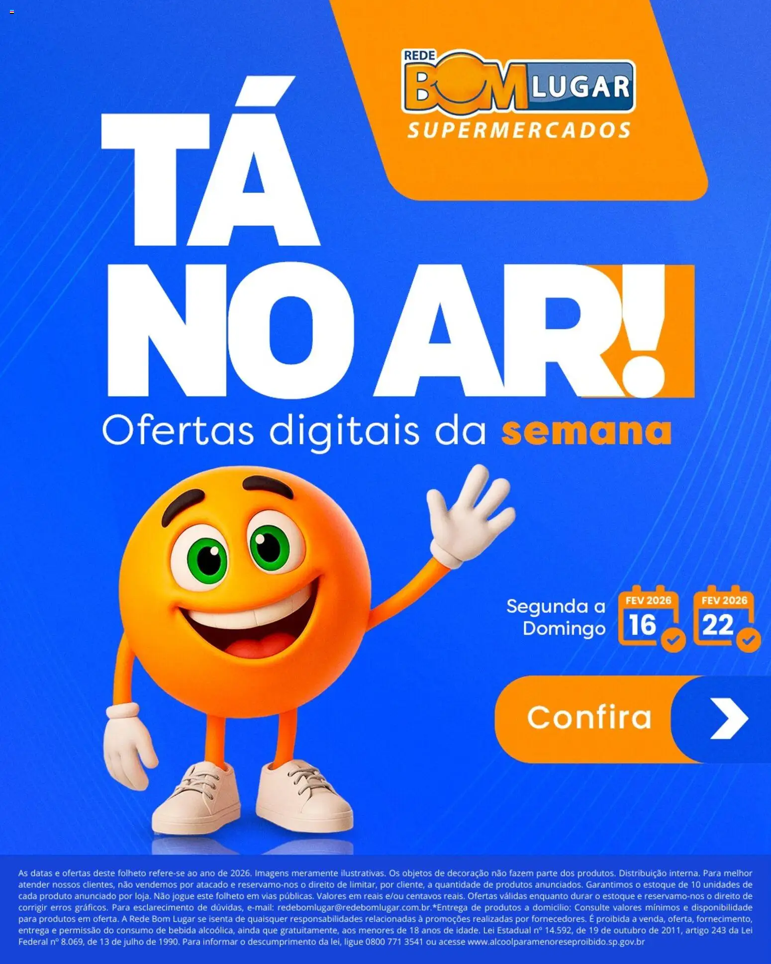 Rede Bom Lugar Folheto - válido de 16.02.2026 | Página: 1 | Produtos: Bebida