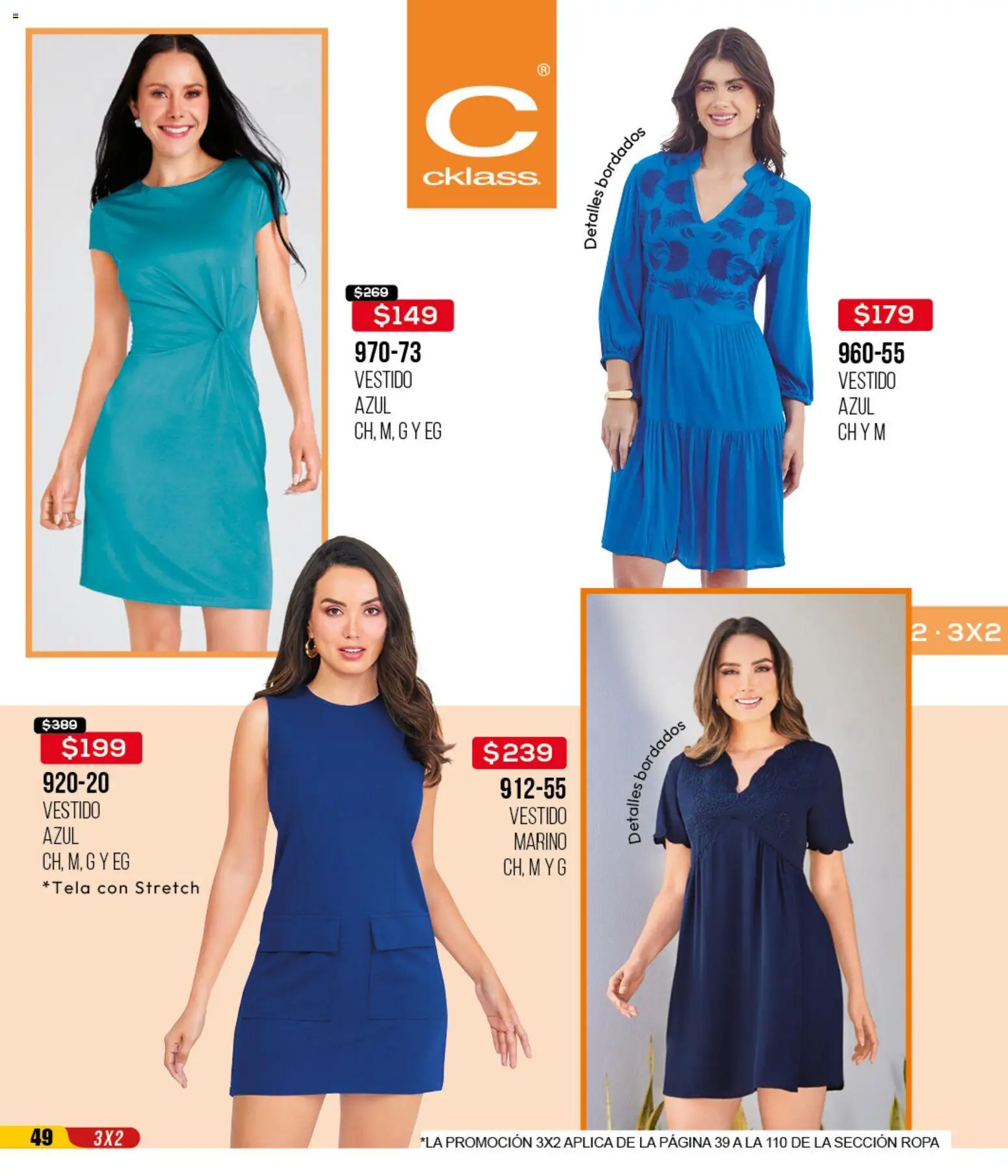 Nuevas ofertas de Cklass válidas en toda la República Mexicana desde el 14.04.2026. ¡Encuentra las mejores ofertas en Cklass catálogo 3X2 Digital Ropa! | Página: 50 | Productos: Vestido