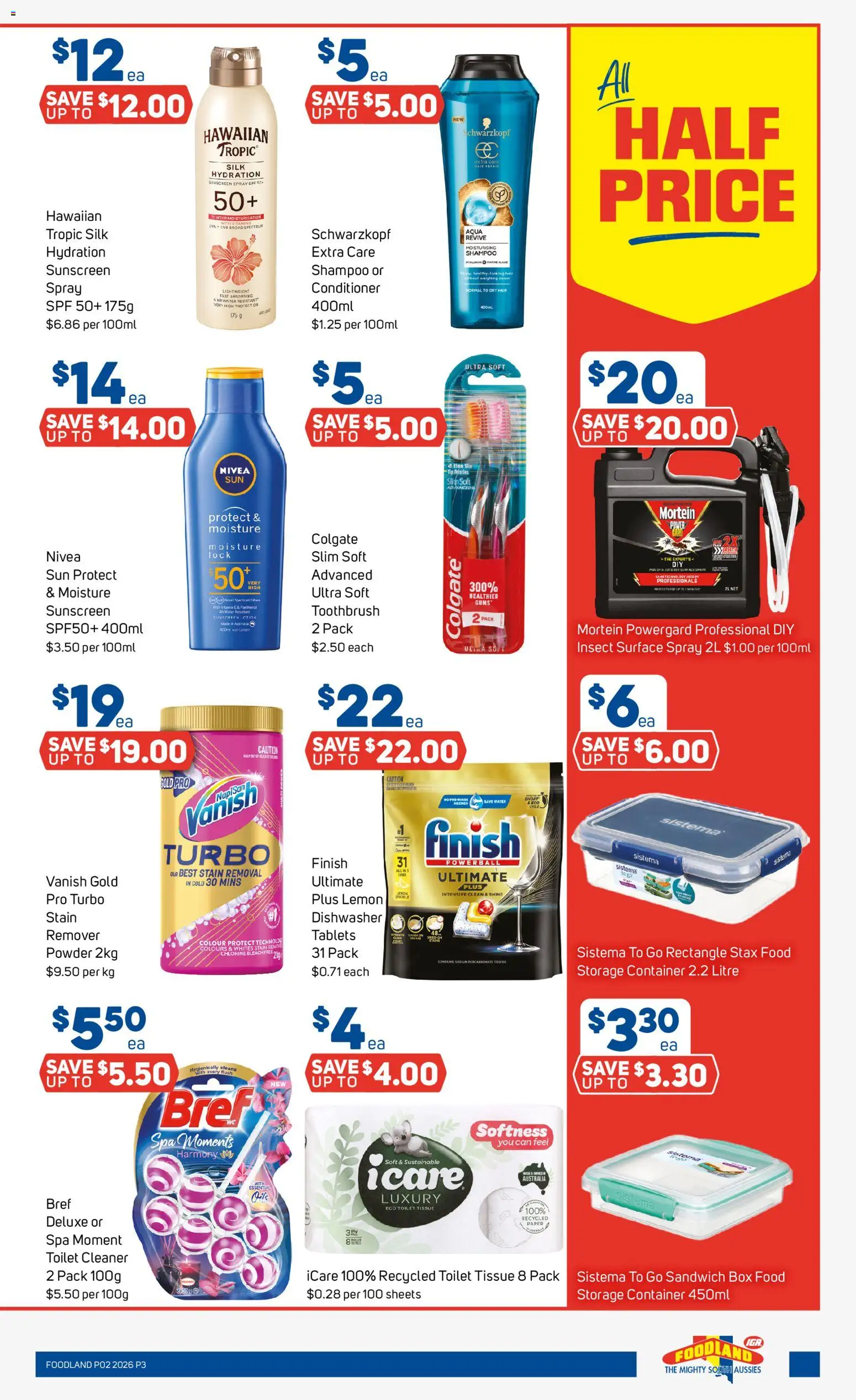 Foodland catalogue - valid from 07.01.2026 | Page: 3 | Products: Shampoo, Sustainable, Dishwasher, Vitamin