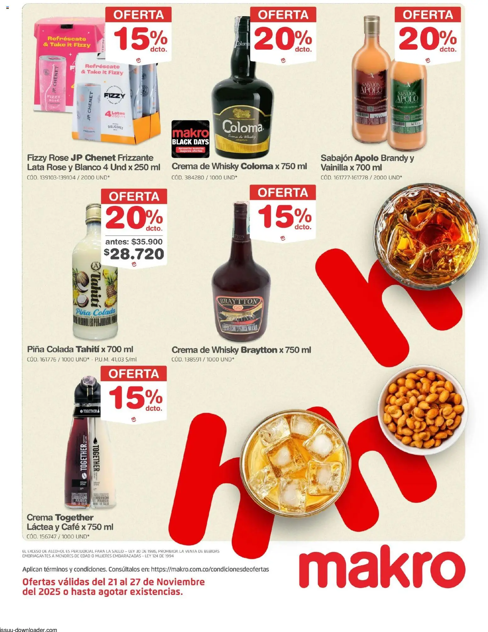 Makro revista - valida desde el 21.11.2025 | Página: 5 | Productos: Crema, Whisky, Gorro pescador, Tintura