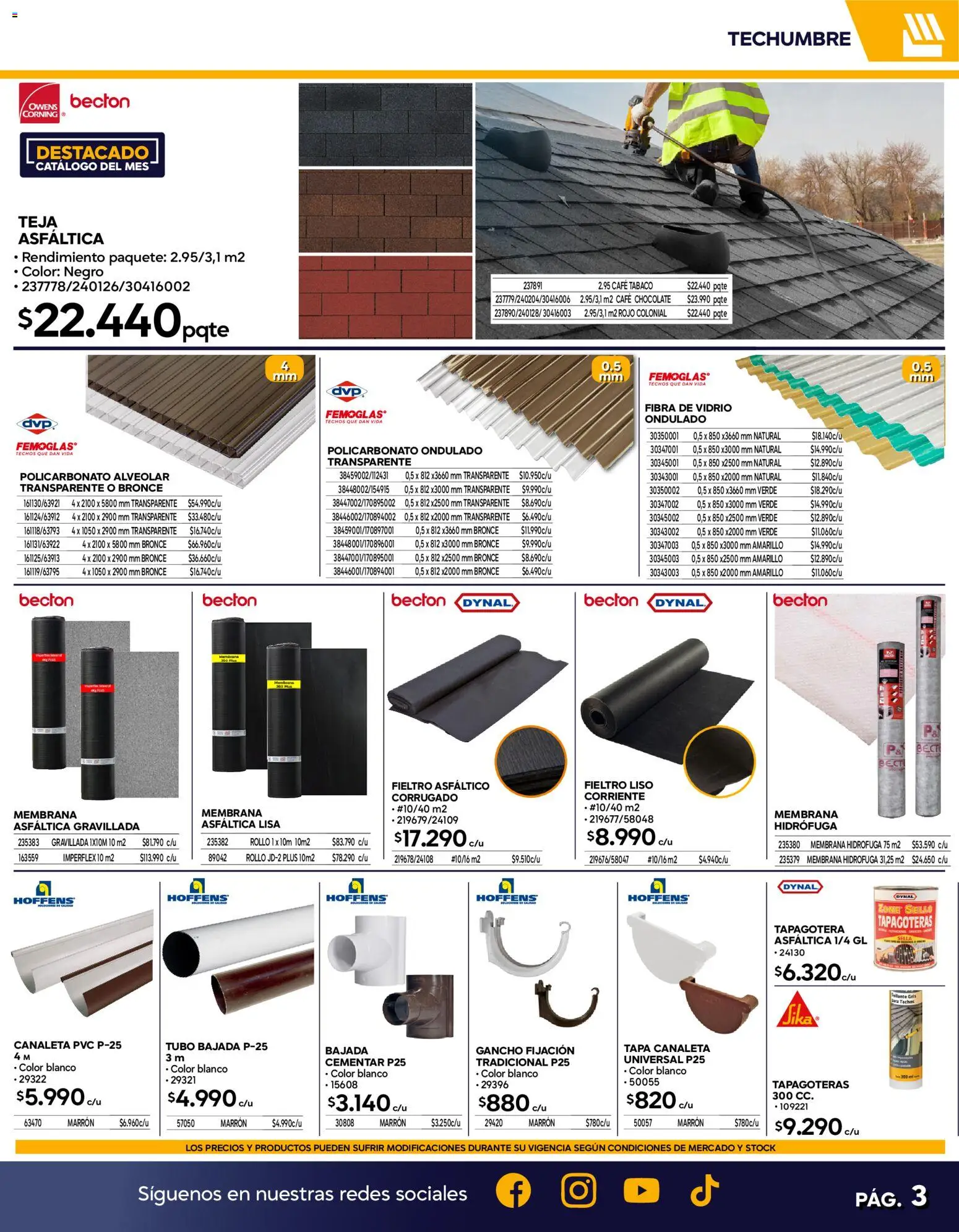 Construmart Ofertas │ válido desde el 01.04.2026 | Página: 3 | Productos: Membrana, Canaleta, Café, Chocolate