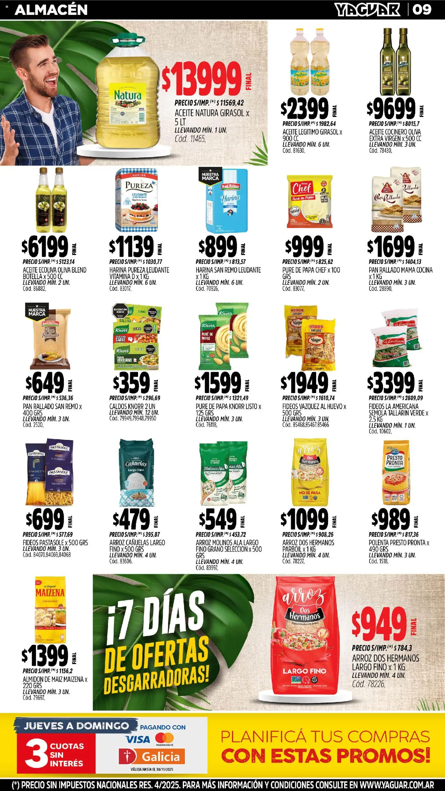 Yaguar - Salta │ válido desde el 03.11.2025 | Página: 11 | Productos: Polenta, Oliva, Arroz, Fideos