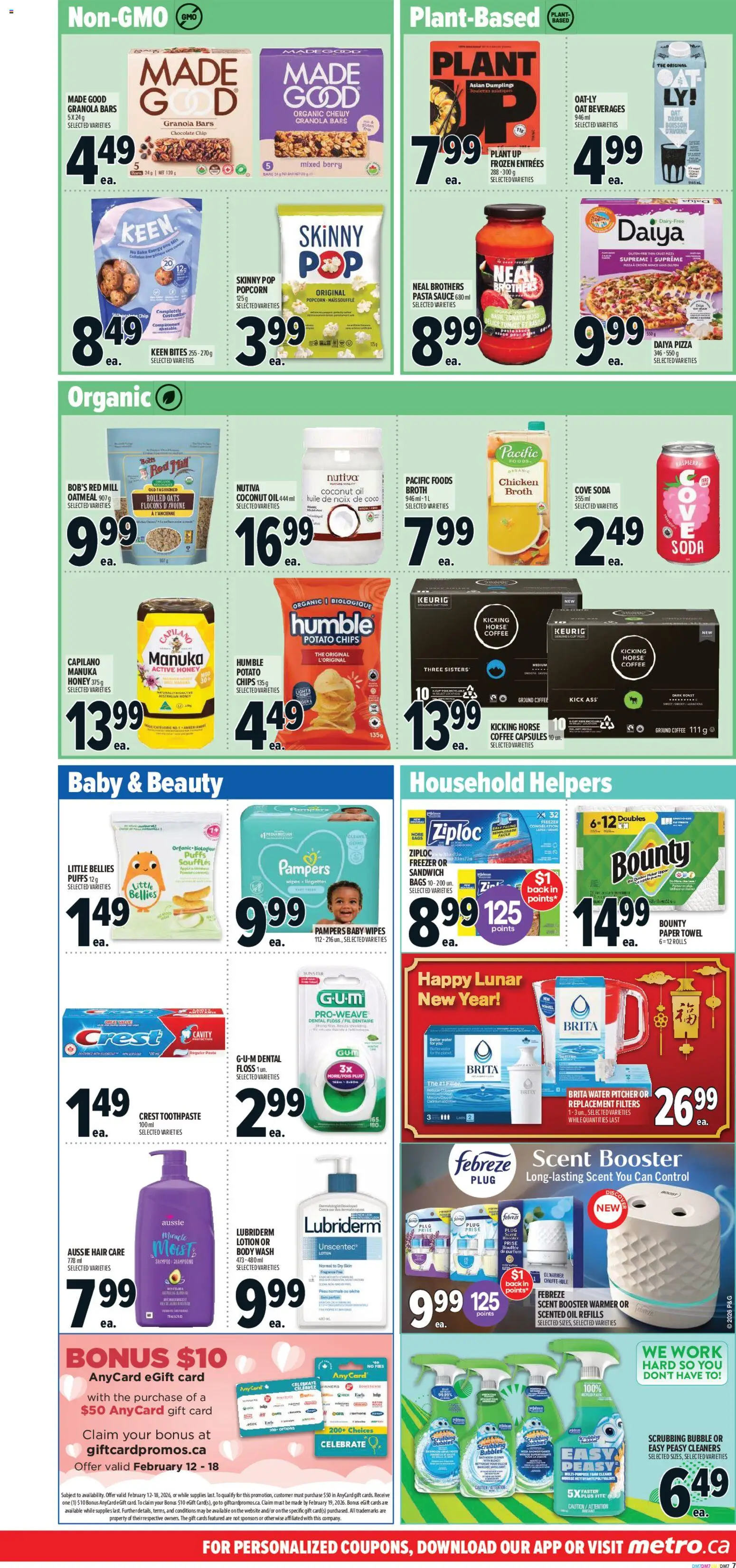 Metro flyer valid from 12.02.2026 | Page: 16 | Products: Pasta, Body wash, Oil, Chocolate