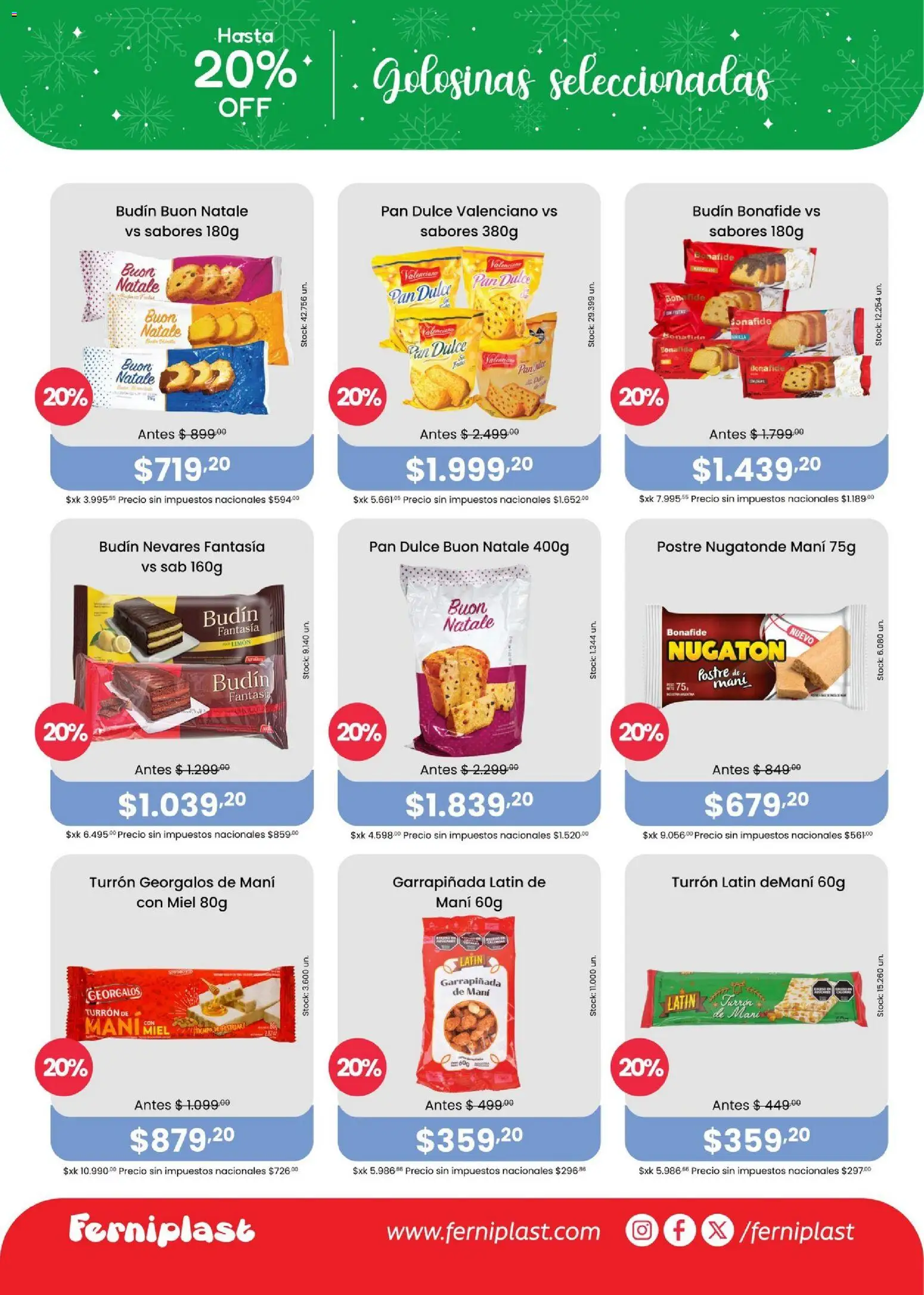 Ferniplast catálogo │ válido desde el 27.11.2025 | Página: 7 | Productos: Budín, Mani, Turrón, Golosinas