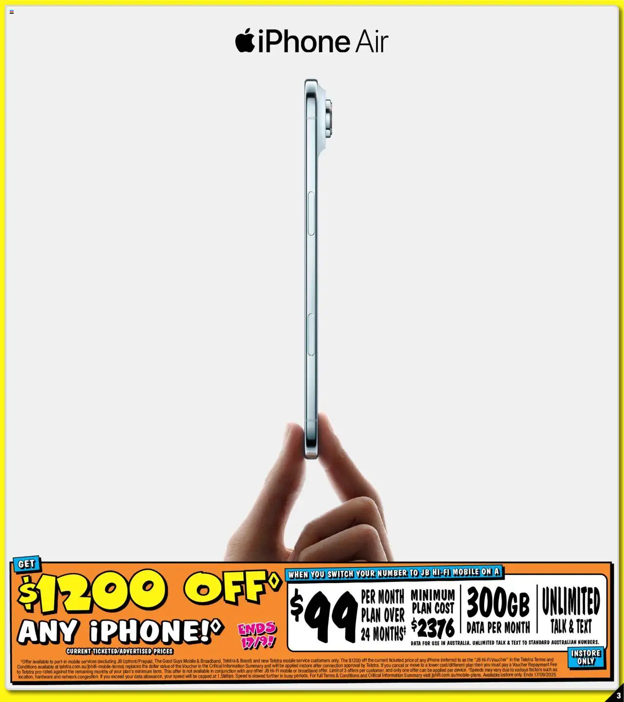 JB Hi-Fi catalogue - valid from 12.09.2025 | Page: 3 | Products: Iphone, Mobile