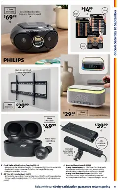 Aldi catalogue - valid from 17.09.2025 | Page: 11 | Products: Battery, Clock, Smartphone, Radio