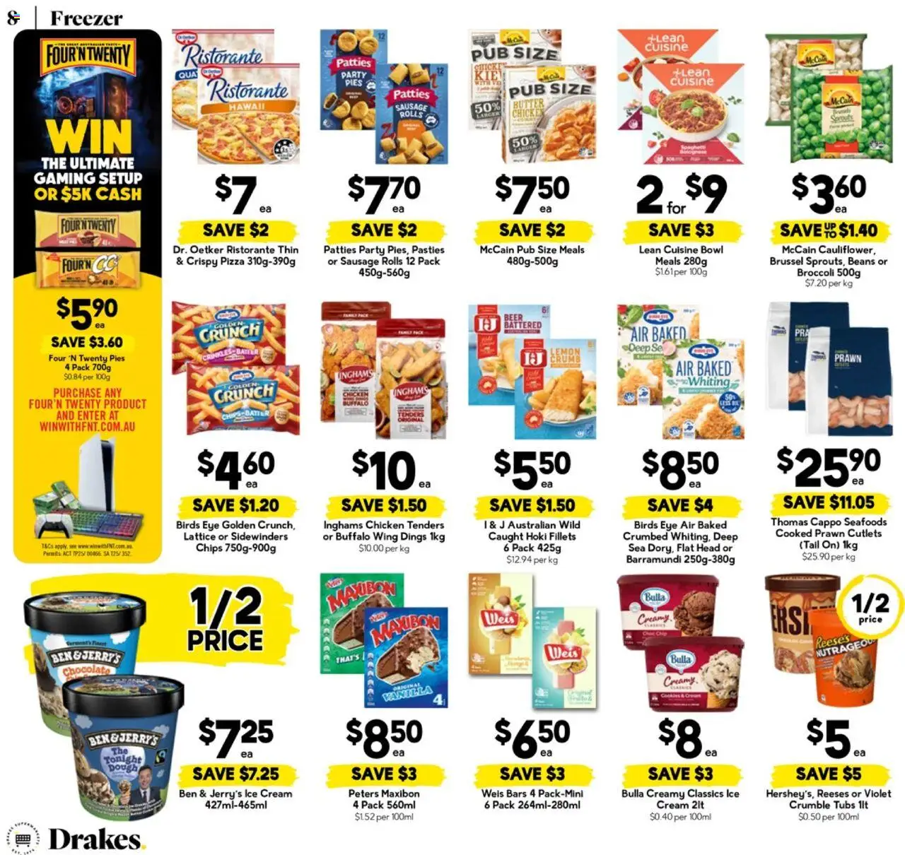 Drakes catalogue - valid from 20.08.2025 | Page: 8 | Products: Chips, Cream, Ice cream, Freezer