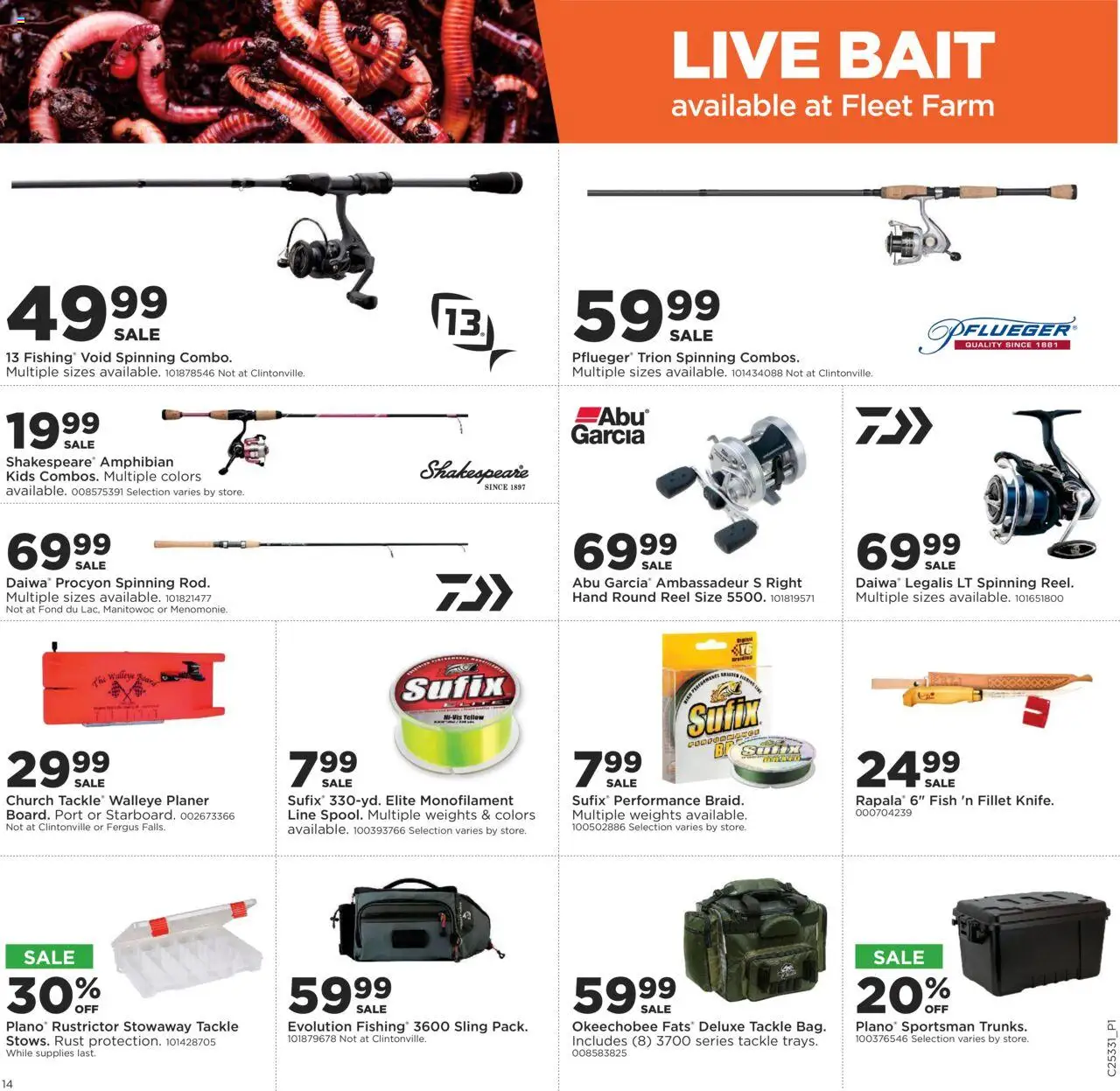 Mills Fleet Farm Weekly Ad - valid from 14.08.2025 | Page: 16 | Products: Fish, Bait