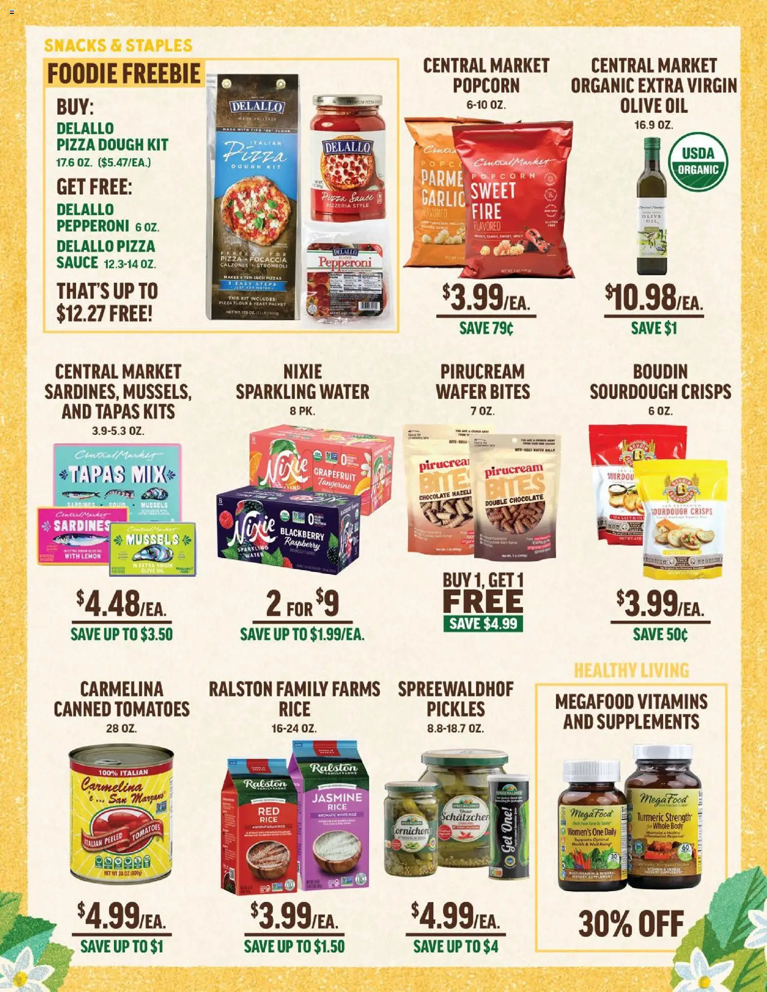 Central Market Weekly Ad - valid from 15.04.2026 | Page: 4 | Products: Tomatoes, Salt, Garlic, Raspberry