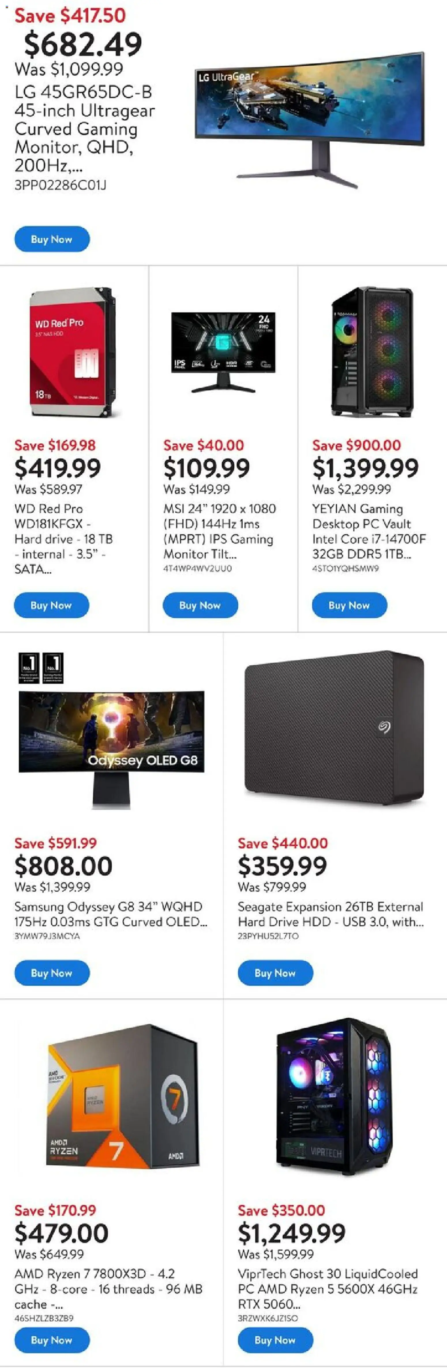 Walmart flyer valid from 04.12.2025 | Page: 6 | Products: Monitor, PC
