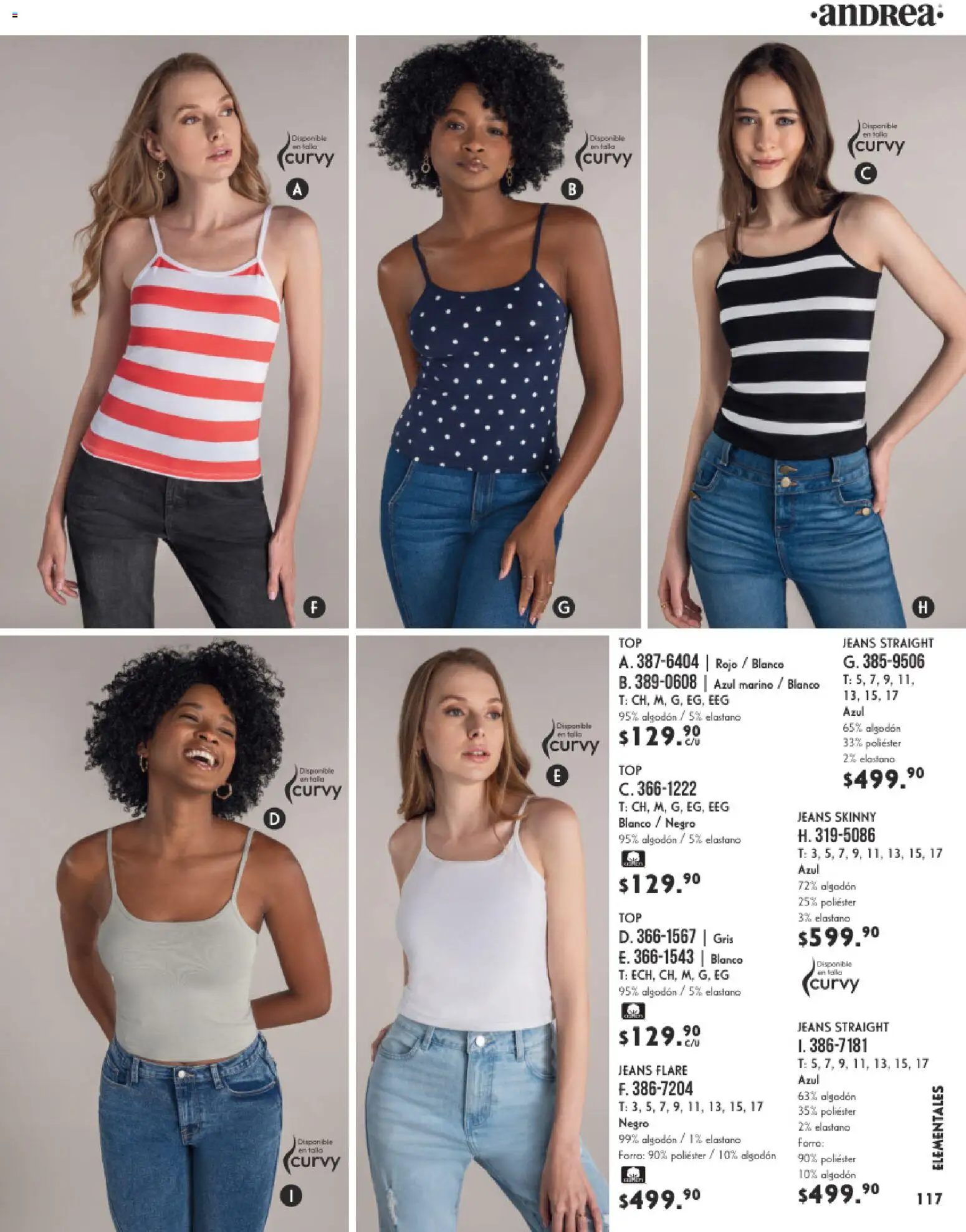 Nuevas ofertas de Andrea válidas en toda la República Mexicana desde el 25.01.2026. ¡Encuentra las mejores ofertas en Andrea catálogo Vestir! | Página: 117 | Productos: Algodón