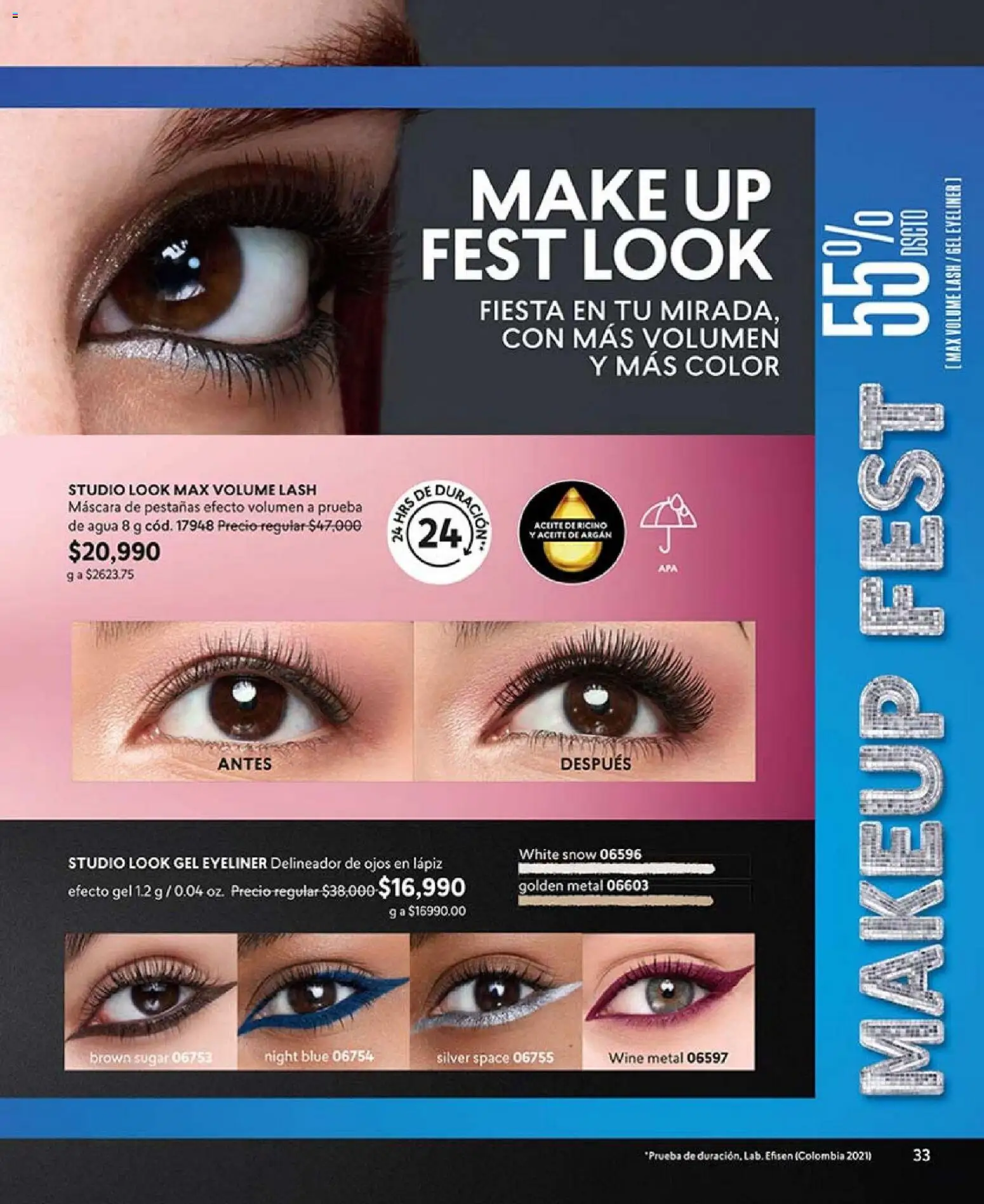 CyZone revista - valida desde el 01.04.2026 | Página: 33 | Productos: Agua, Máscara, Delineador de ojos, Delineador