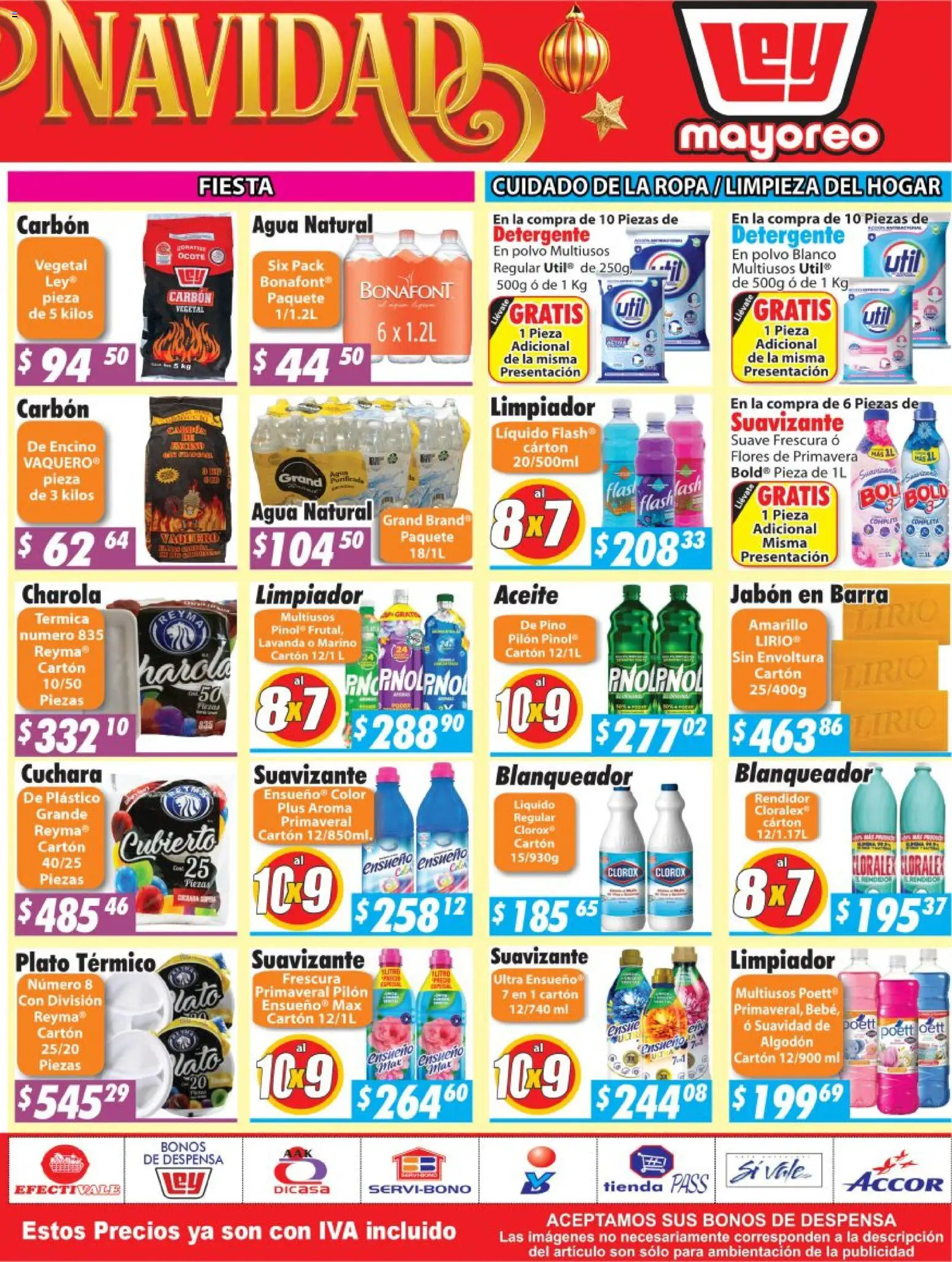 Nuevas ofertas de Casa Ley válidas en toda la República Mexicana desde el 08.12.2025. ¡Encuentra las mejores ofertas en Casa Ley folleto Frontera! | Página: 4 | Productos: Aceite, Suavizante, Barra, Jabón
