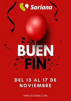 Vista previa de Soriana Buen Fin aviso, nuevo folleto de la tienda, válido en México a partir del 27.10.2025