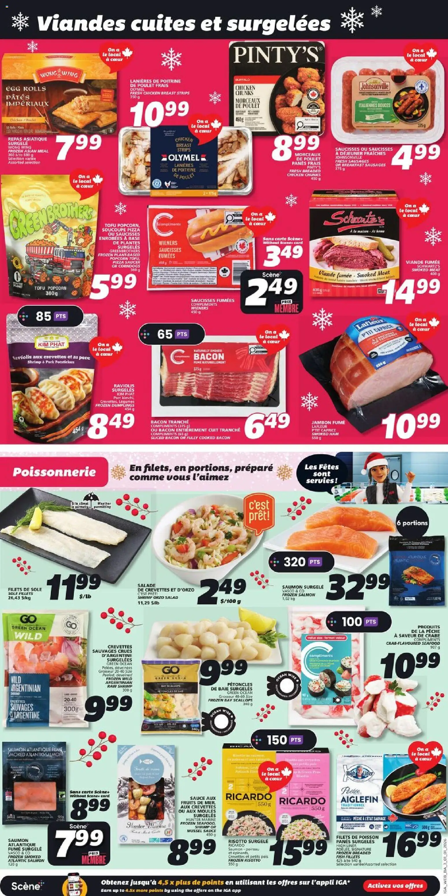 IGA flyer valid from 01.01.2026 | Page: 5 | Products: Fish, Ham, Pizza, Chicken