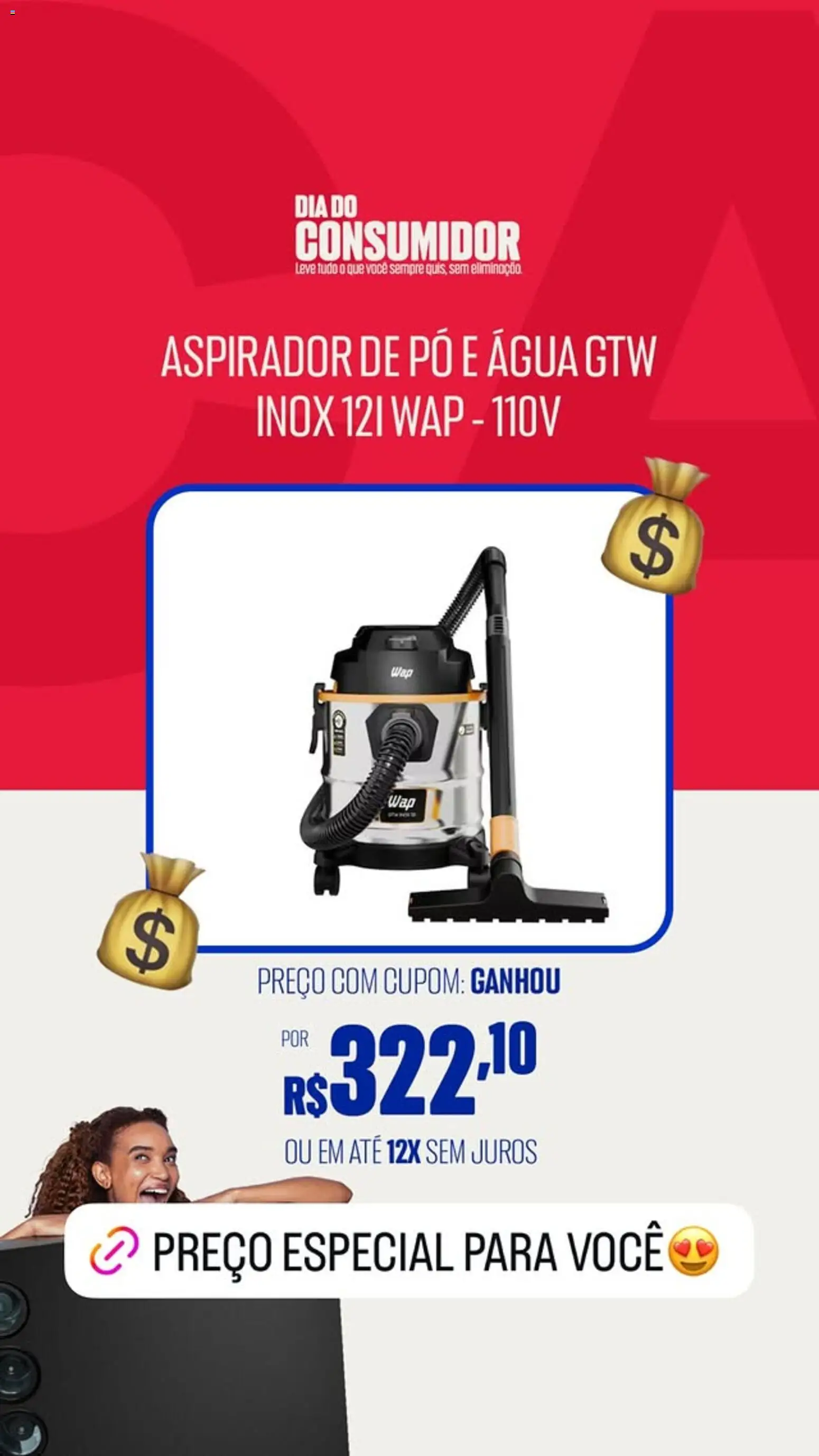 Casas Bahia Folheto - válido de 16.03.2026 | Página: 12 | Produtos: Aspirador de pó, Pó