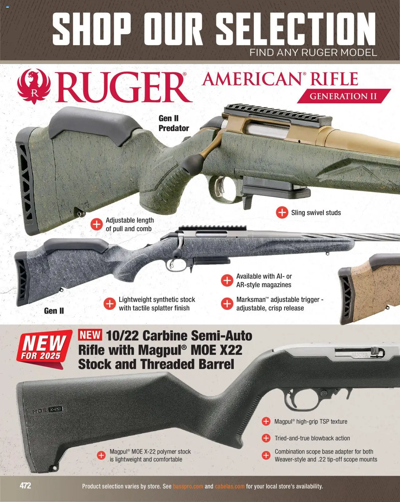 Cabela's Hunting Master 25 - valid from 11.08.2025 | Page: 472 | Products: Swivel, Adapter, Rifle