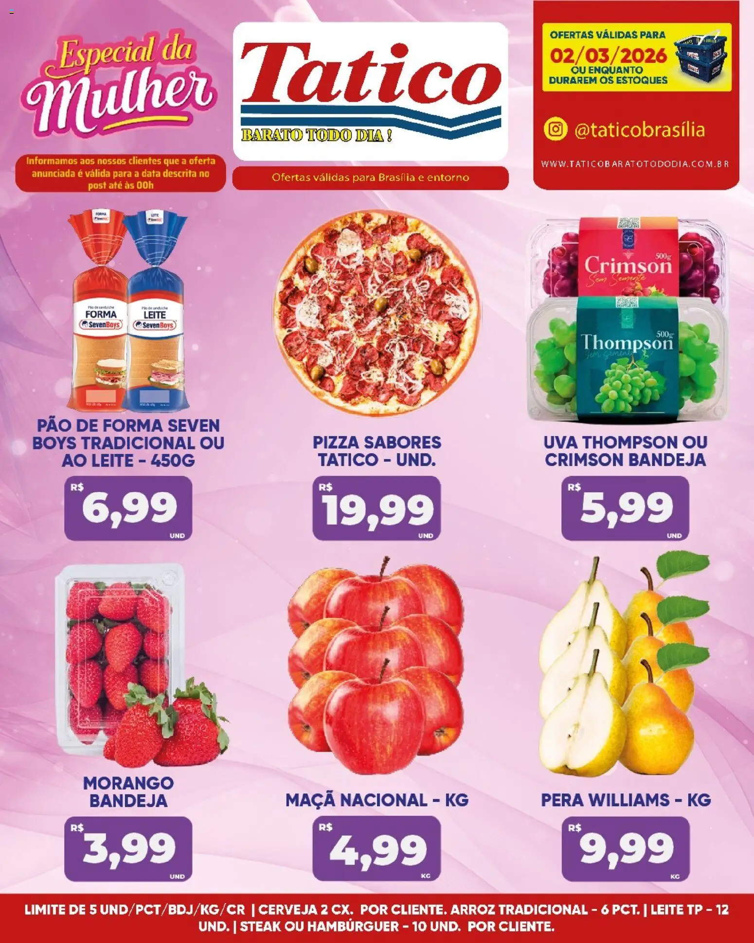 Tatico Folheto - válido de 02.03.2026 | Página: 10 | Produtos: Pão, Cerveja, Arroz, Bandeja