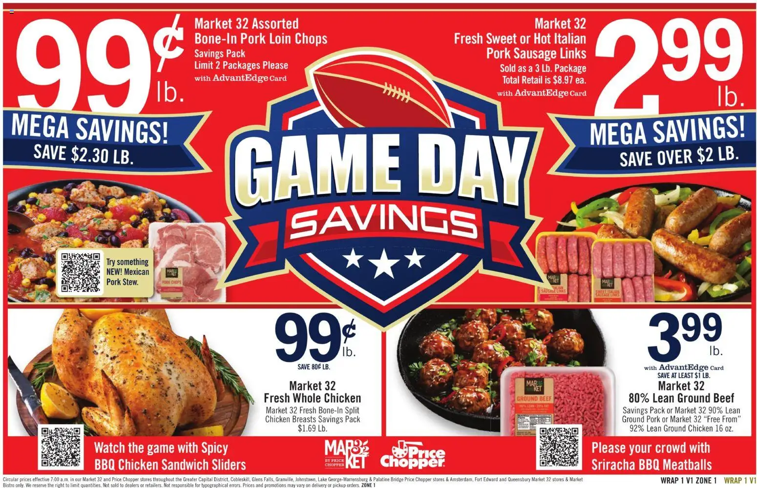 Price Chopper Weekly Flyer - valid from 25.01.2026 | Page: 13 | Products: Pork, Sausage, Watch, Game