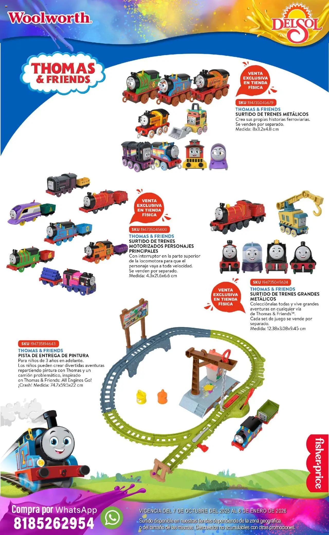 Nuevas ofertas de Del Sol y Woolworth válidas en toda la República Mexicana desde el 07.10.2025. ¡Encuentra las mejores ofertas en Del Sol y Woolworth - Catálogo Castillo Del Juguete! | Página: 25 | Productos: Juego, Pintura