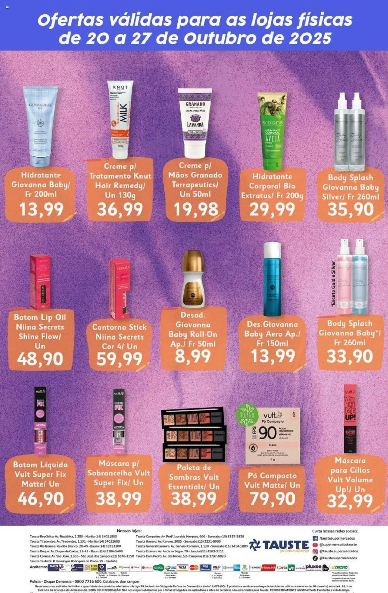 Tauste Folheto - válido de 20.10.2025 | Página: 2 | Produtos: Pó compacto, Pó, Batom, Body