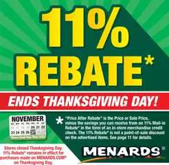 Preview of Menards weekly ads valid from 19.11.2025