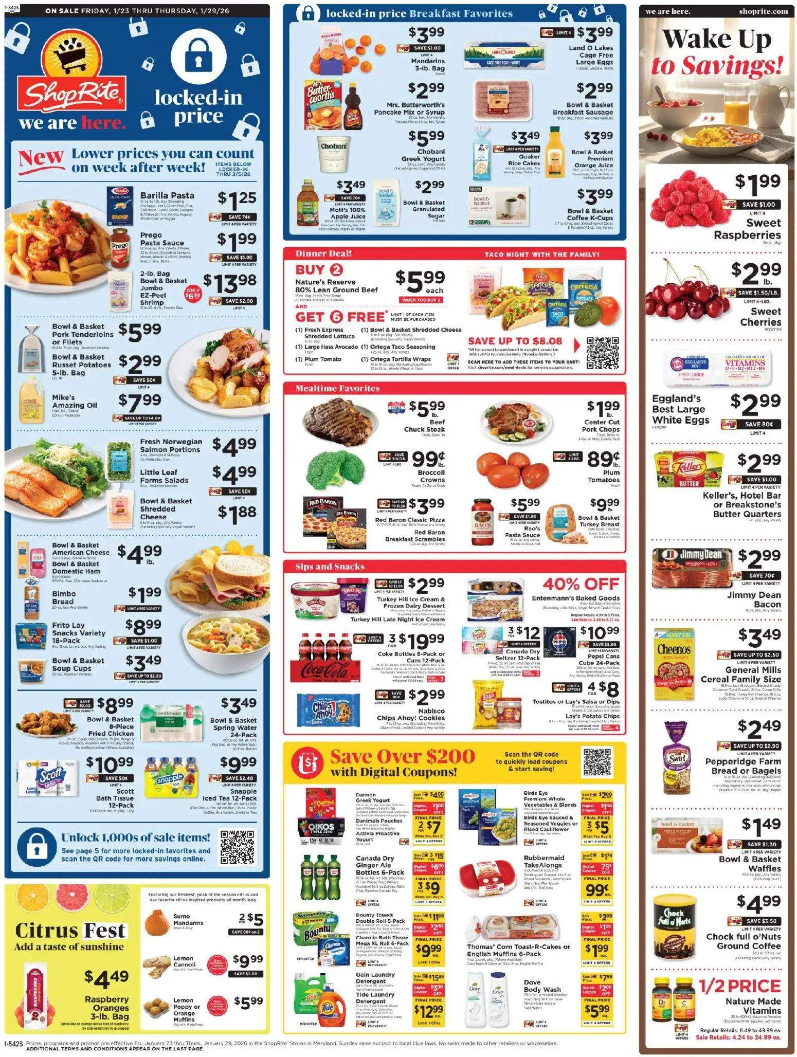 ShopRite Weekly Ad - valid from 22.01.2026 | Page: 1 | Products: Corn, Ginger, Ham, Sausage