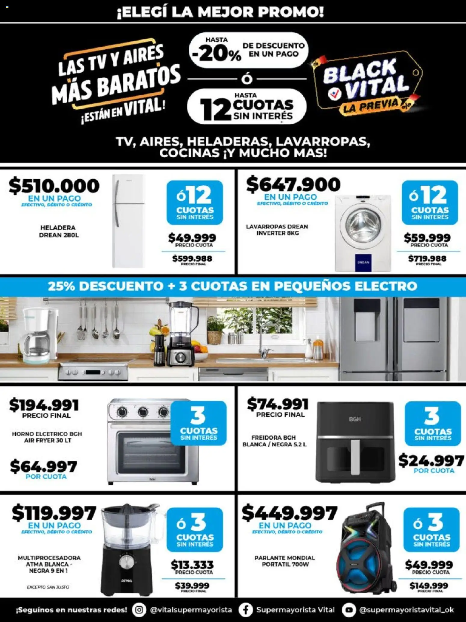 Vital - Especial de nonfood │ válido desde el 10.11.2025 | Página: 2 | Productos: Horno, Freidora, Lavarropas, Parlante