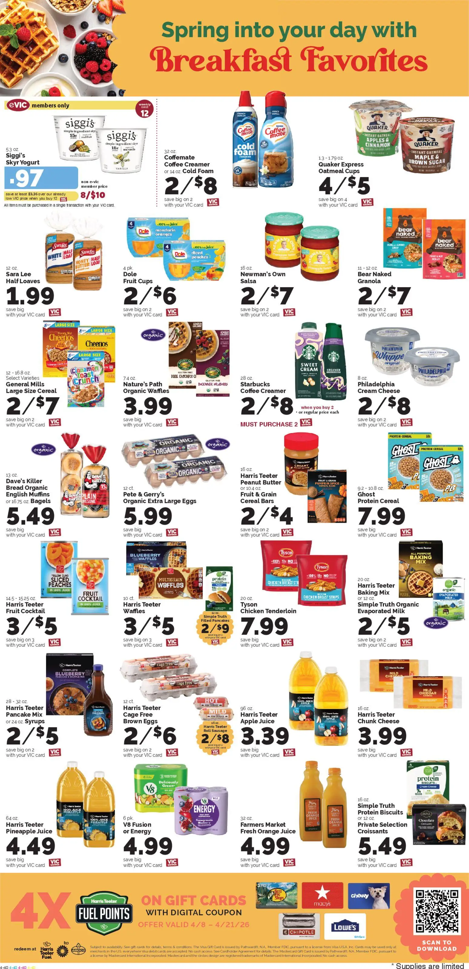 Harris Teeter Weekly Ad - valid from 15.04.2026 | Page: 7 | Products: Butter, Chocolate, Juice, Oranges