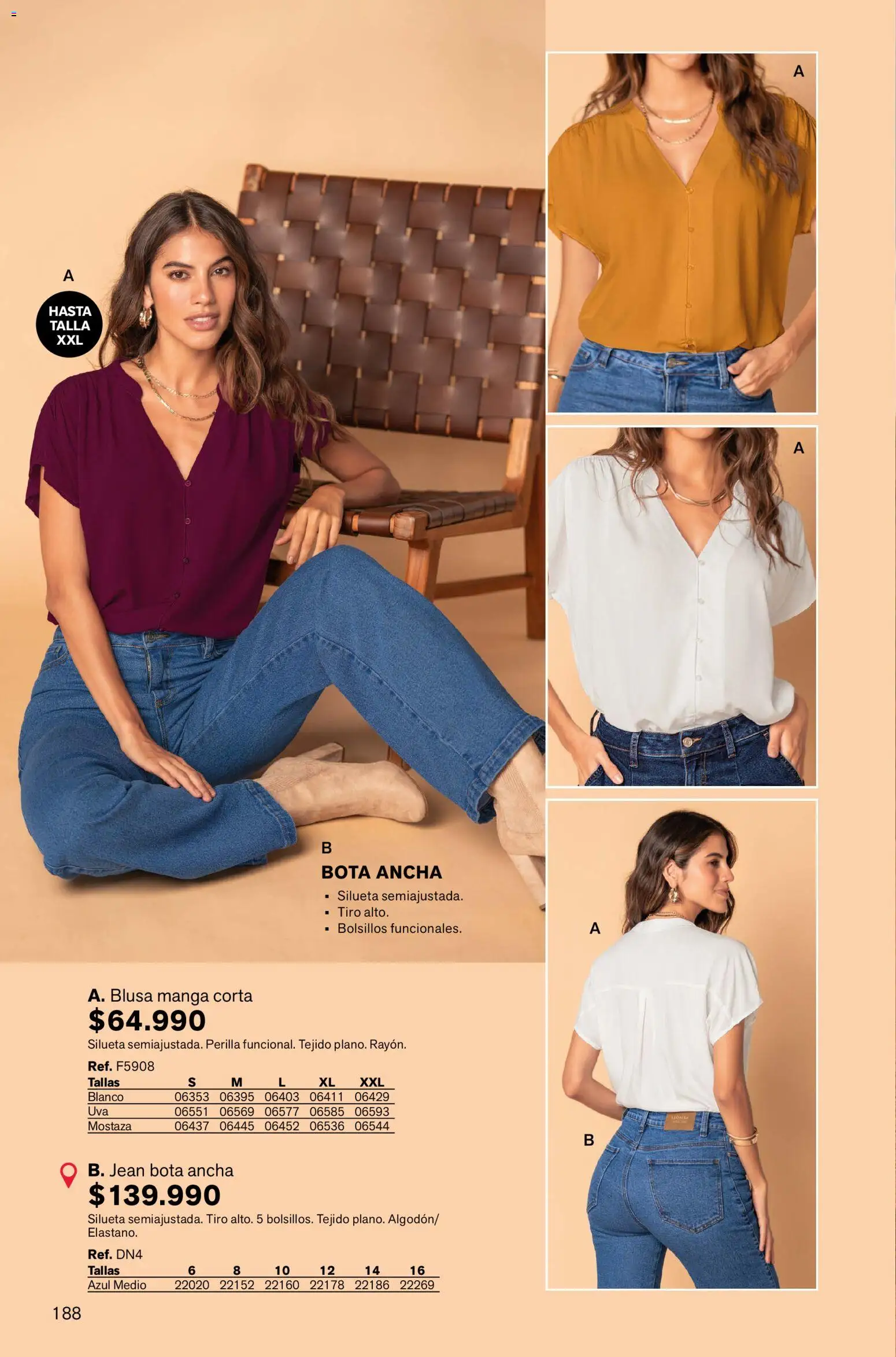 Leonisa revista - valida desde el 02.01.2026 | Página: 188 | Productos: Jean, Mostaza, Blusa
