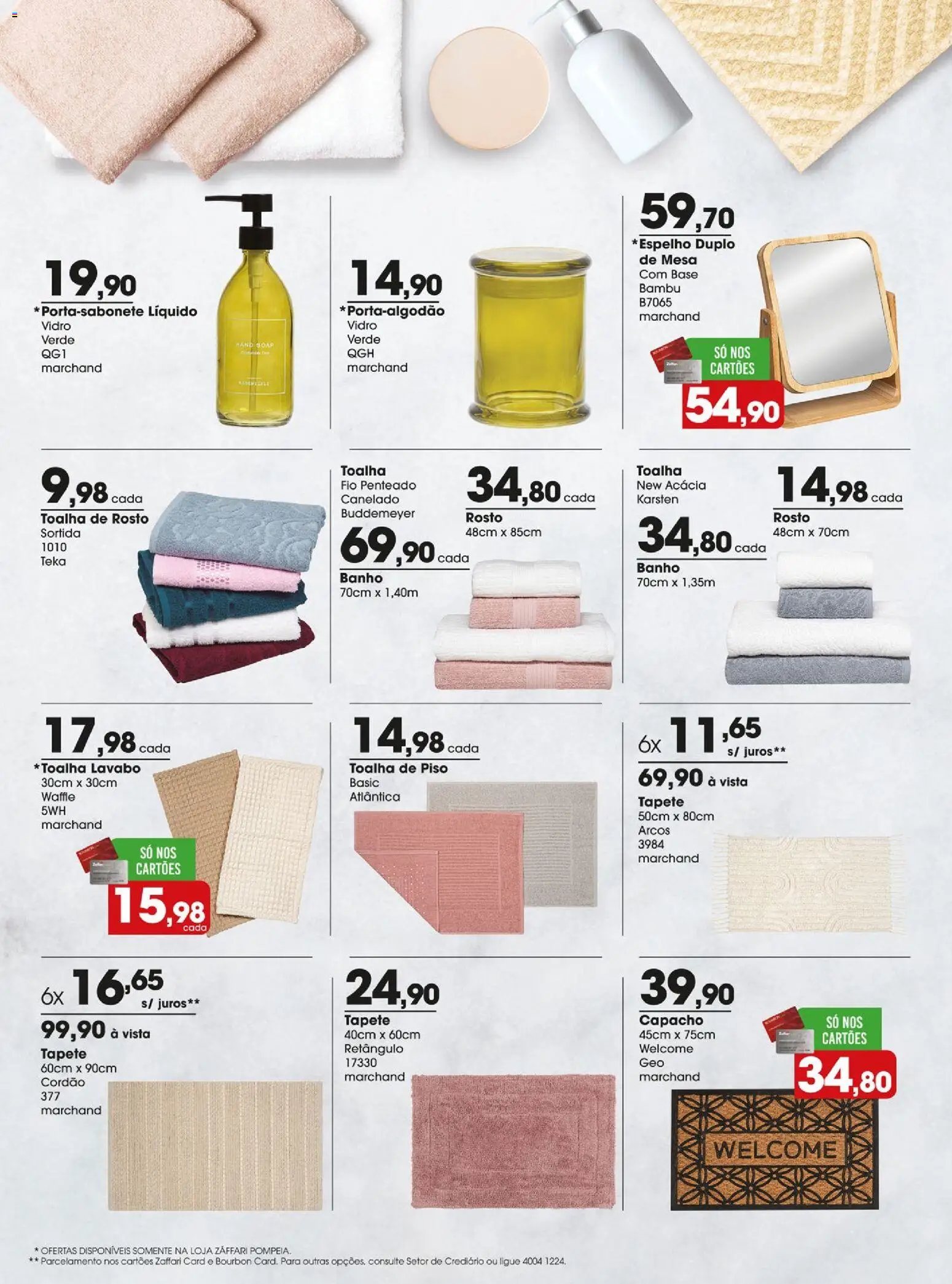 Zaffari Folheto - válido de 02.04.2026 | Página: 4 | Produtos: Mesa, Espelho, Capacho, Bourbon