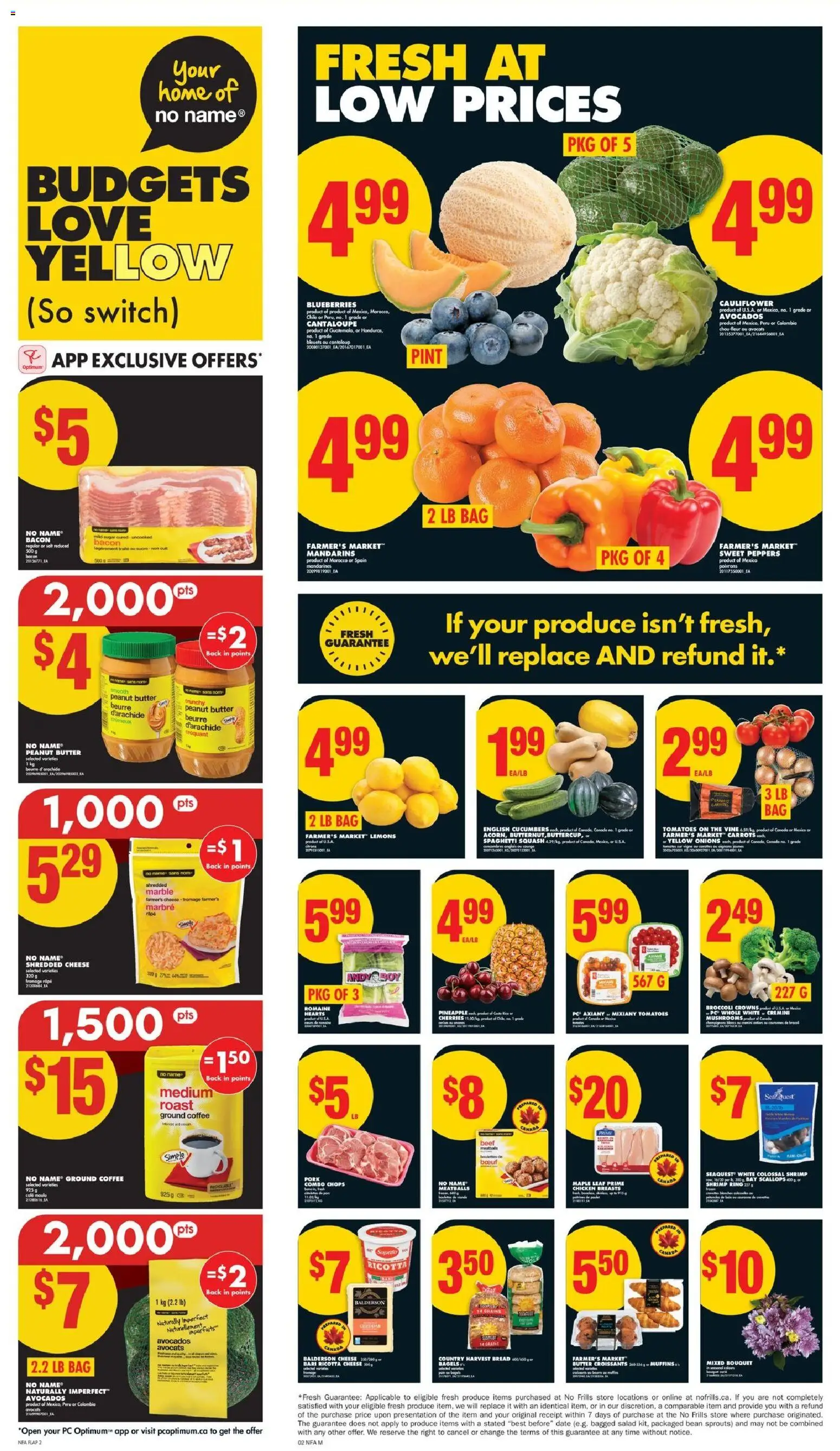 No Frills flyer valid from 01.01.2026 | Page: 2 | Products: PC, Cheese, Bread, Chicken