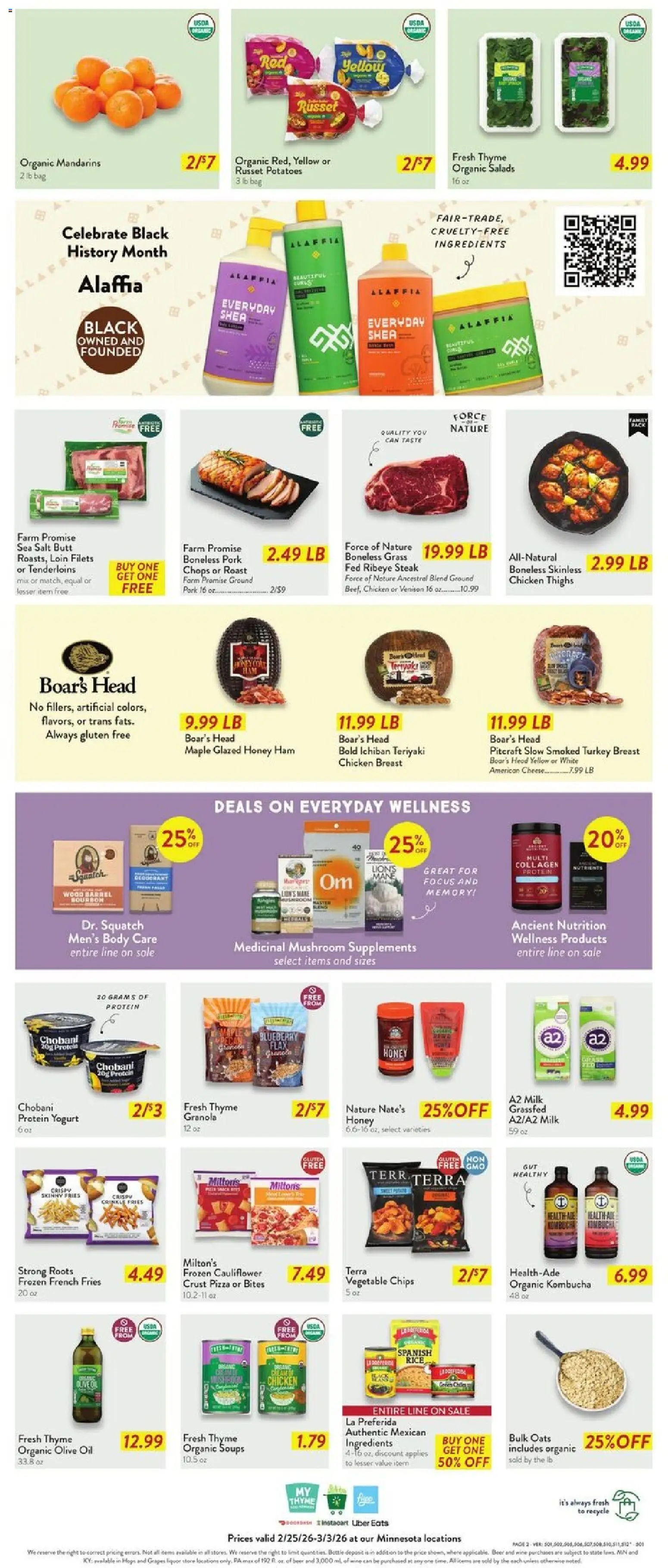 Fresh Thyme Weekly Ad - MN - valid from 25.02.2026 | Page: 5 | Products: Milk, Wine, Beer, Potatoes