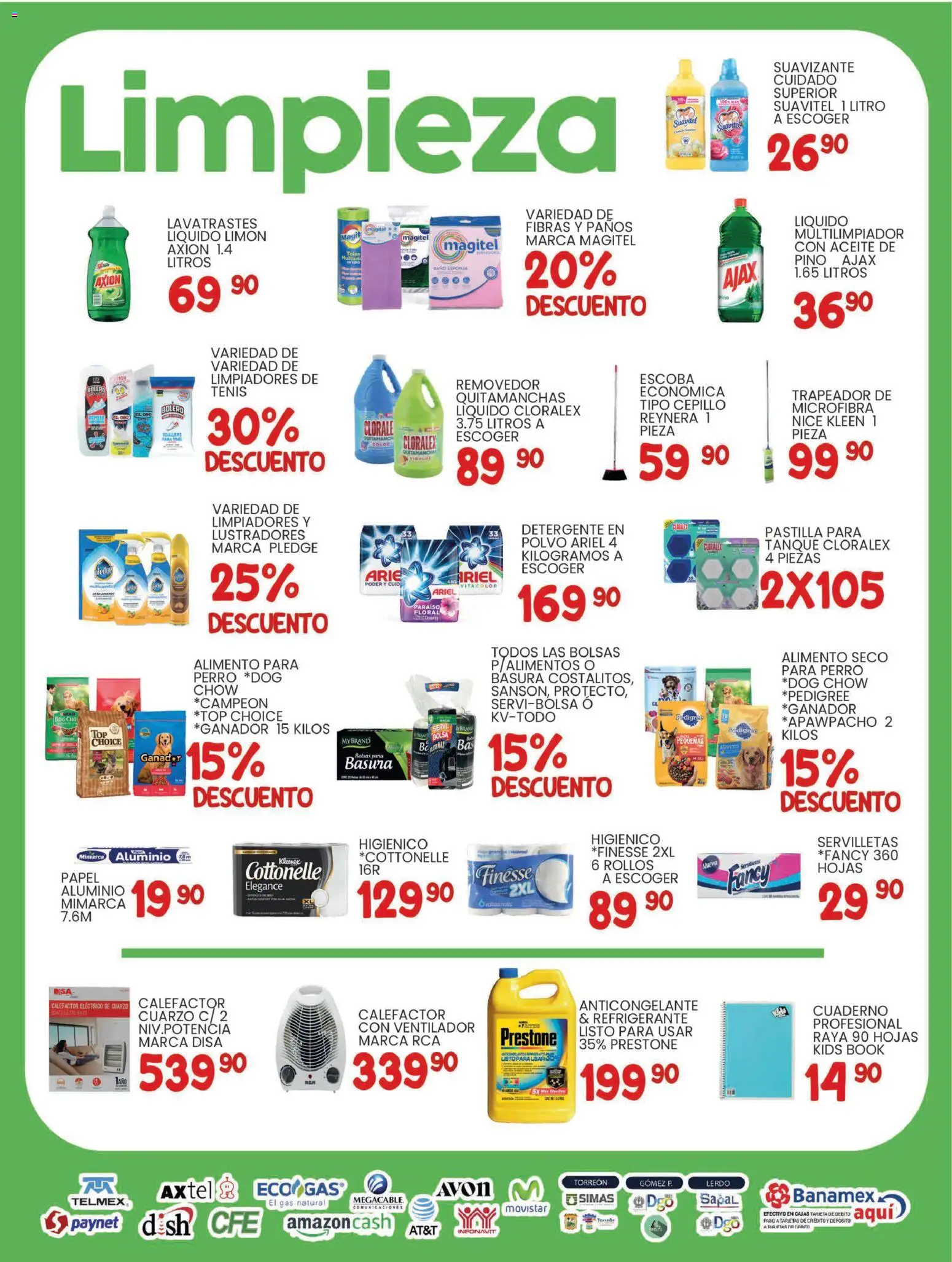 Nuevas ofertas de Alsuper válidas en toda la República Mexicana desde el 13.01.2026. ¡Encuentra las mejores ofertas en Alsuper folleto Laguna! | Página: 5 | Productos: Quitamanchas, Cepillo, Esponja, Suavizante