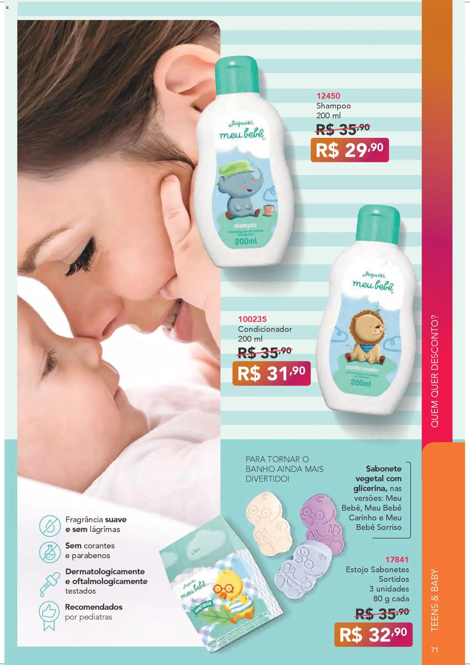 Jequiti Folheto - válido de 29.12.2025 | Página: 71 | Produtos: Shampoo, Fragrância, Condicionador, Sabonete