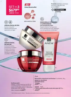 Vista previa de CREMA FACIAL DE DÍA, Ayuda a reducir la apariencia de líneas de expresión y arrugas., nuevo folleto de la tienda, válido en México a partir del 07.11.2025 | Página: 148 | Productos: Crema, Radiante, Mascarilla