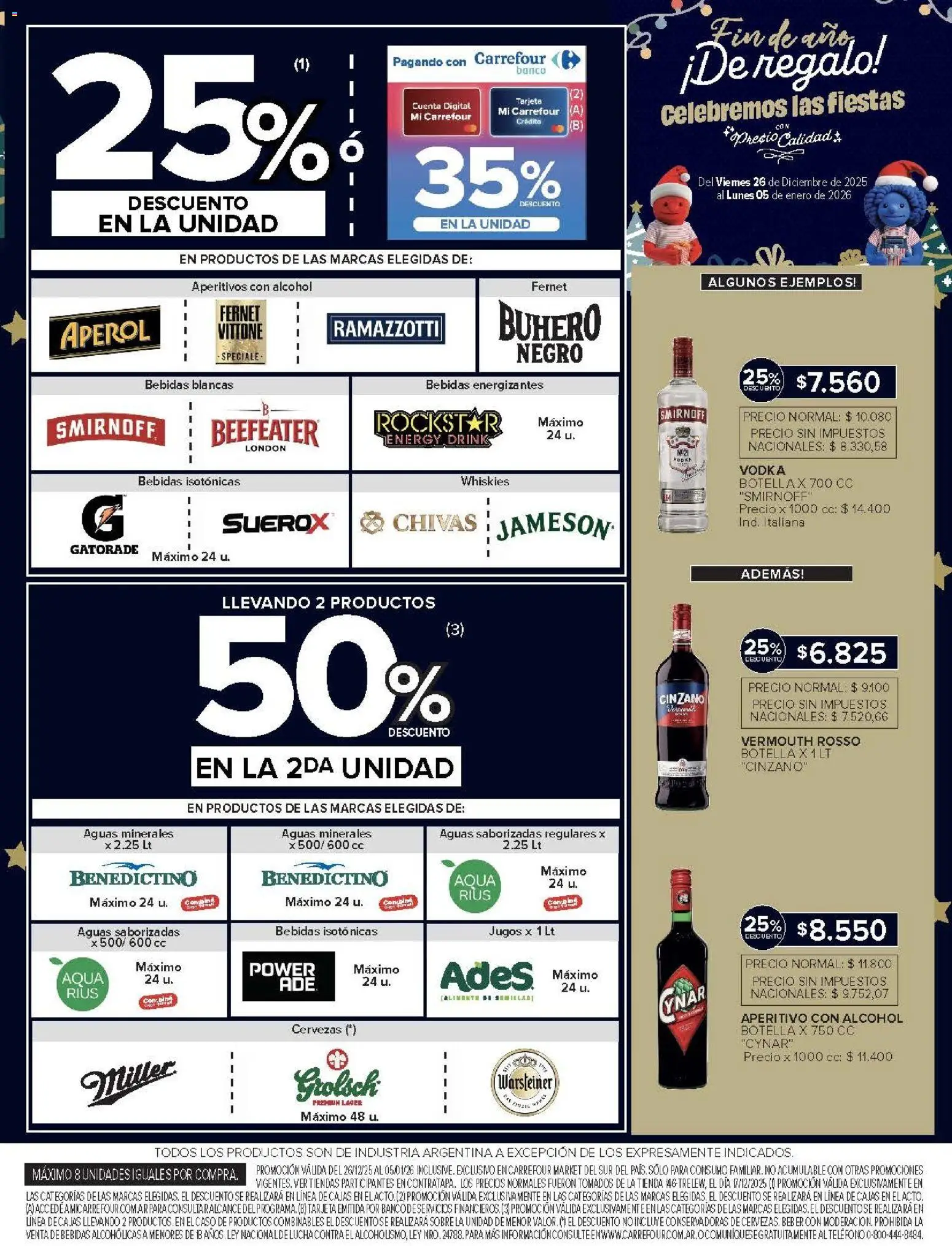 Carrefour Market catálogo │ válido desde el 26.12.2025 | Página: 9 | Productos: Vodka, Caso, Botella, Banco