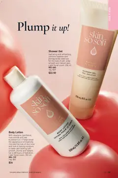 Preview of Shower Gel, Hydrating and refreshing, contains soybean and pomegranate seed oils for the look of soft, silky-smooth and radiant skin. Light floral scent. 236 ml from shop Avon valid from 26.02.2026 | Page: 89