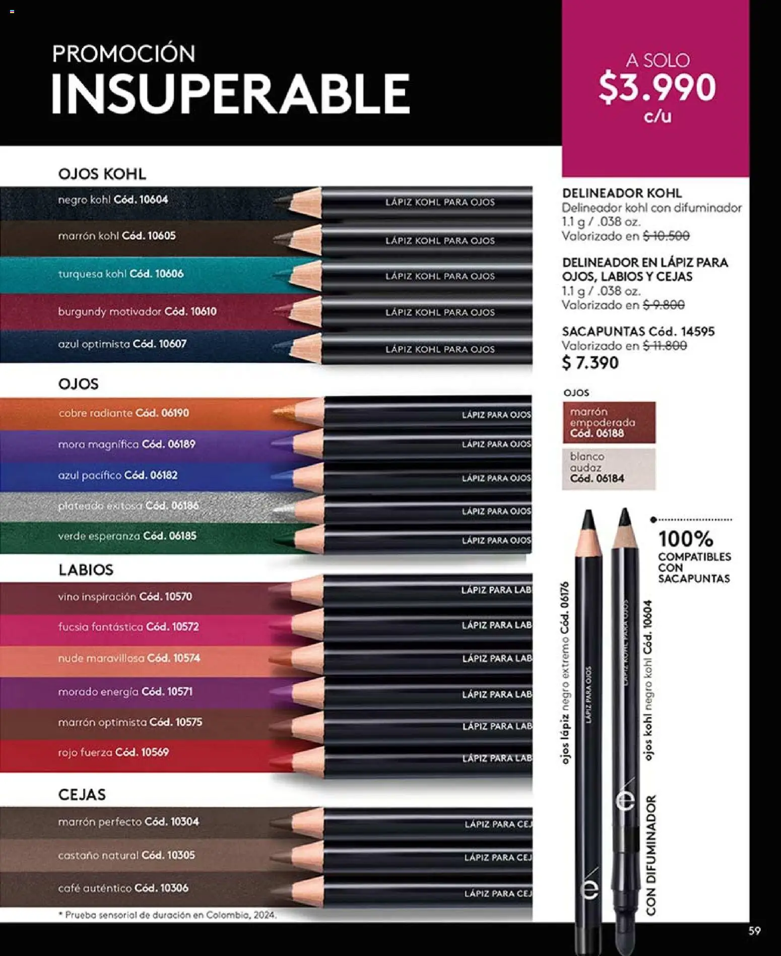 Catálogo Ésika Campaña 5 │ válido desde el 01.03.2026 | Página: 59 | Productos: Sacapuntas, Delineador, Café, Vino